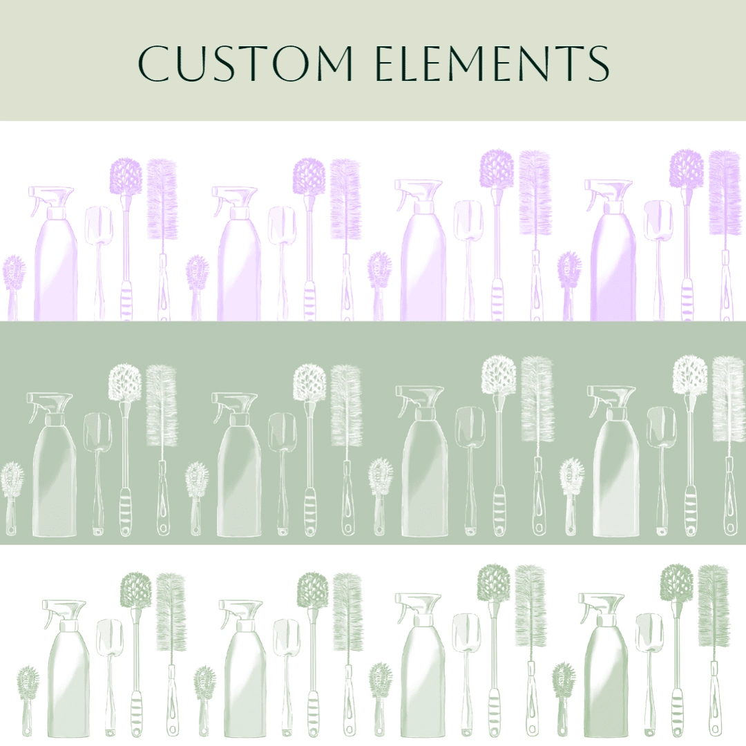 Custom Element Border - Cleaning Supplies