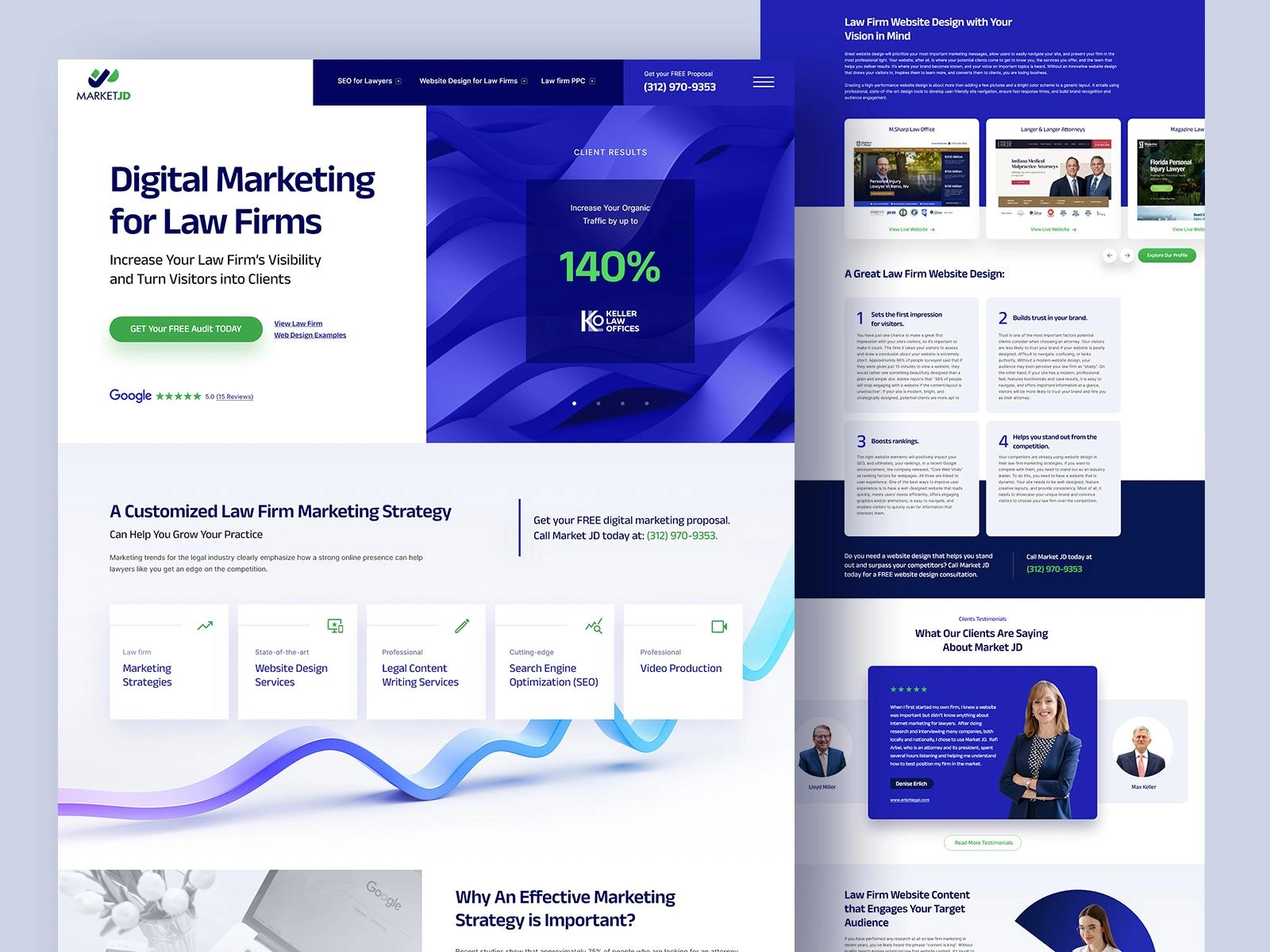 Website Design for Digital Marketing Law Firm