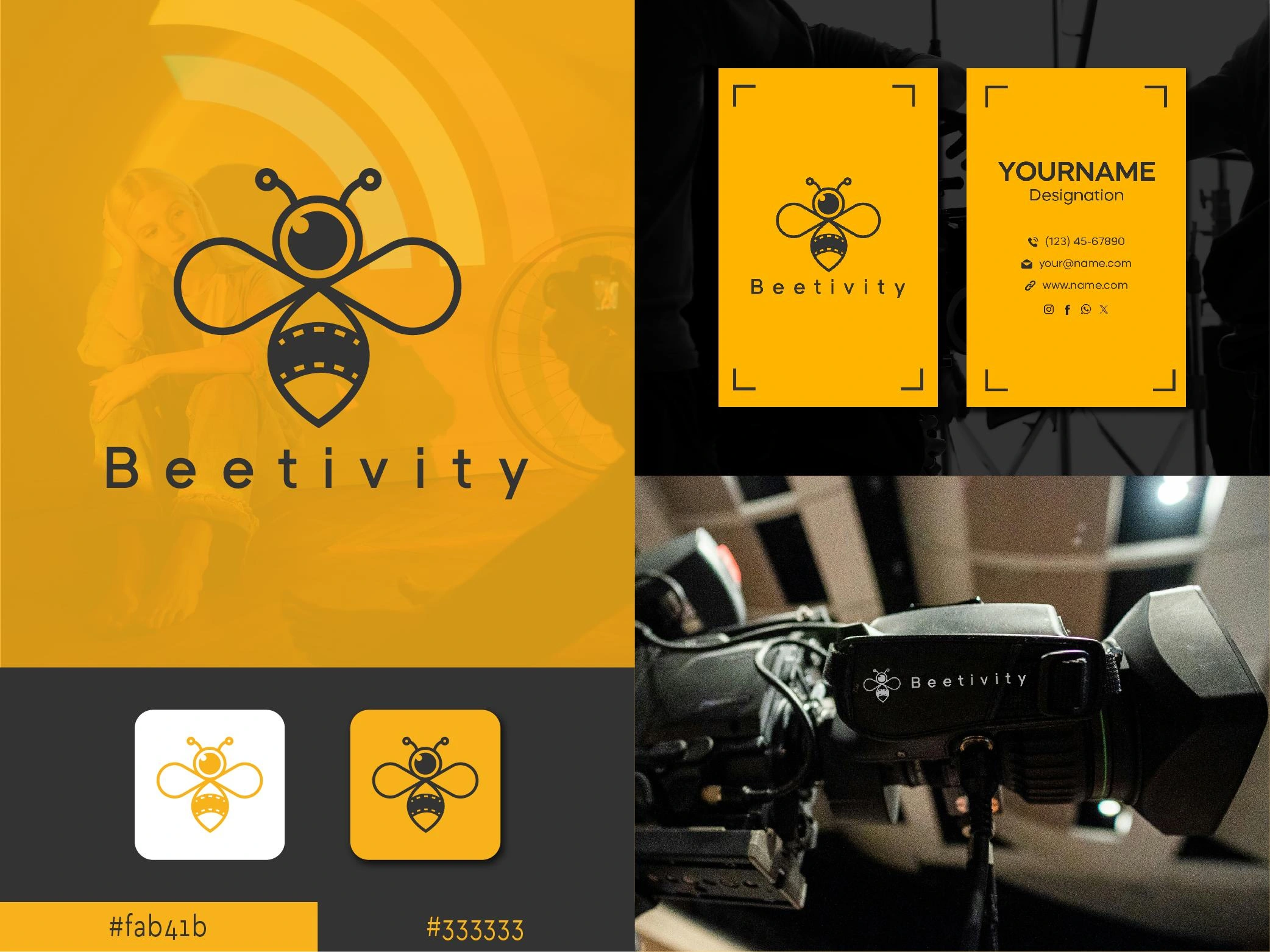 Designed a catchy logo for Beetivity, blending bee symbolism with artistic elements like brushstrokes or film reel patterns to represent creativity and video production. The dynamic typography reflects the company's focus on art, film, and documentary work, appealing to artists and businesses seeking to make their projects stand out. The logo embodies creativity, art, and attraction.