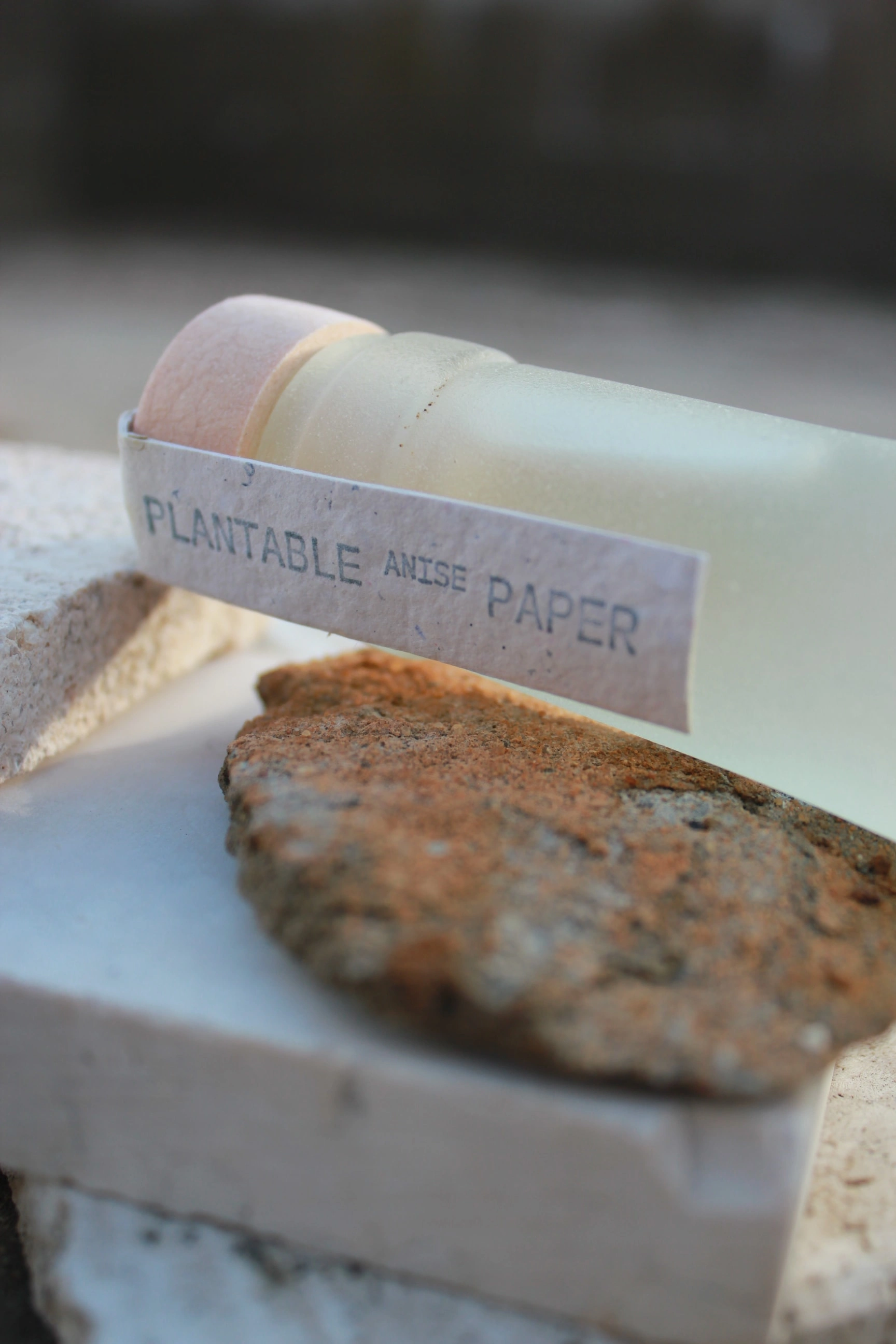 Plantable anise paper to seal the bottles