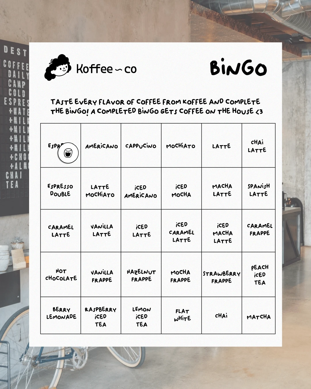 Brand Bingo Card