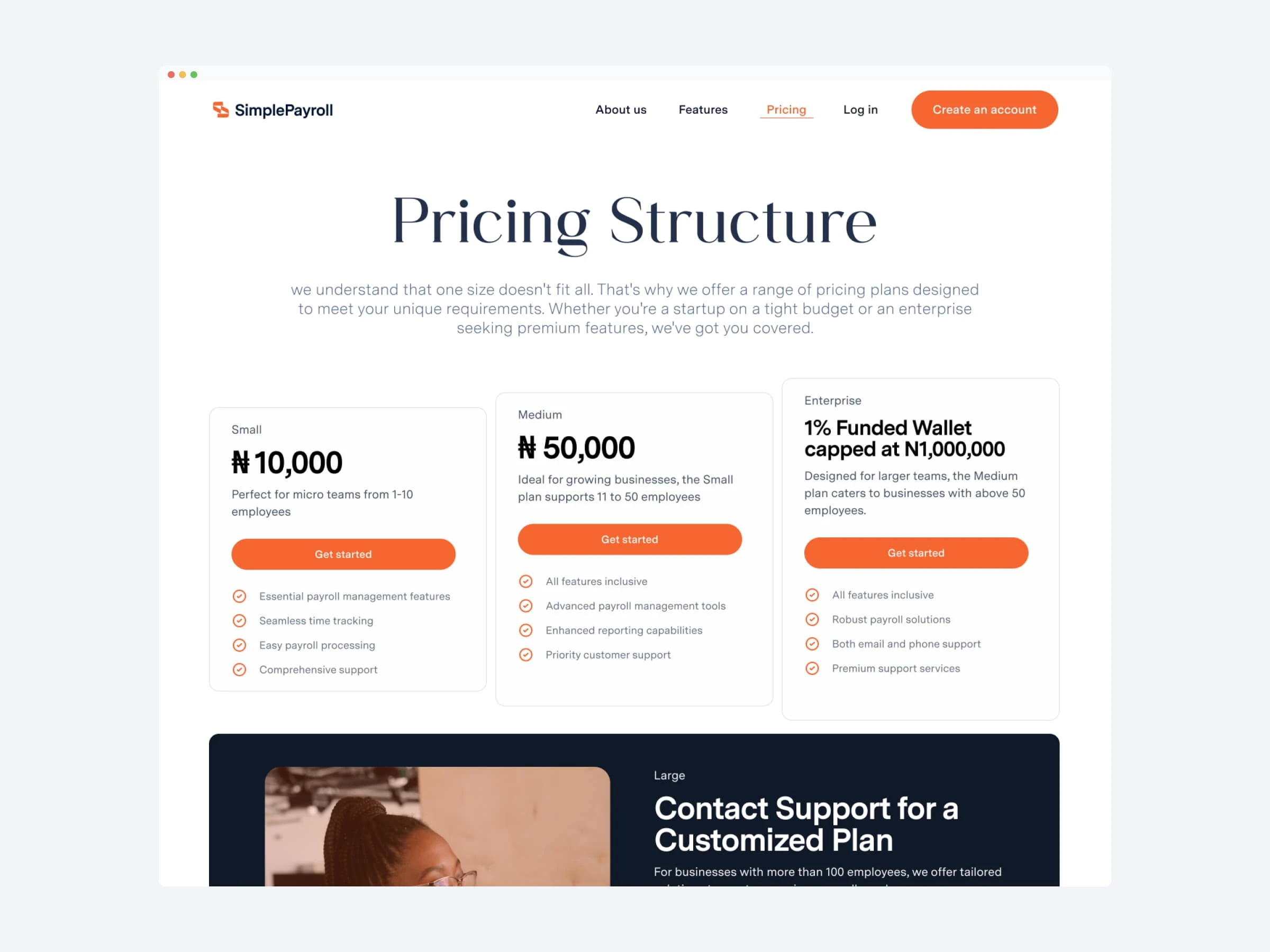 Pricing Page