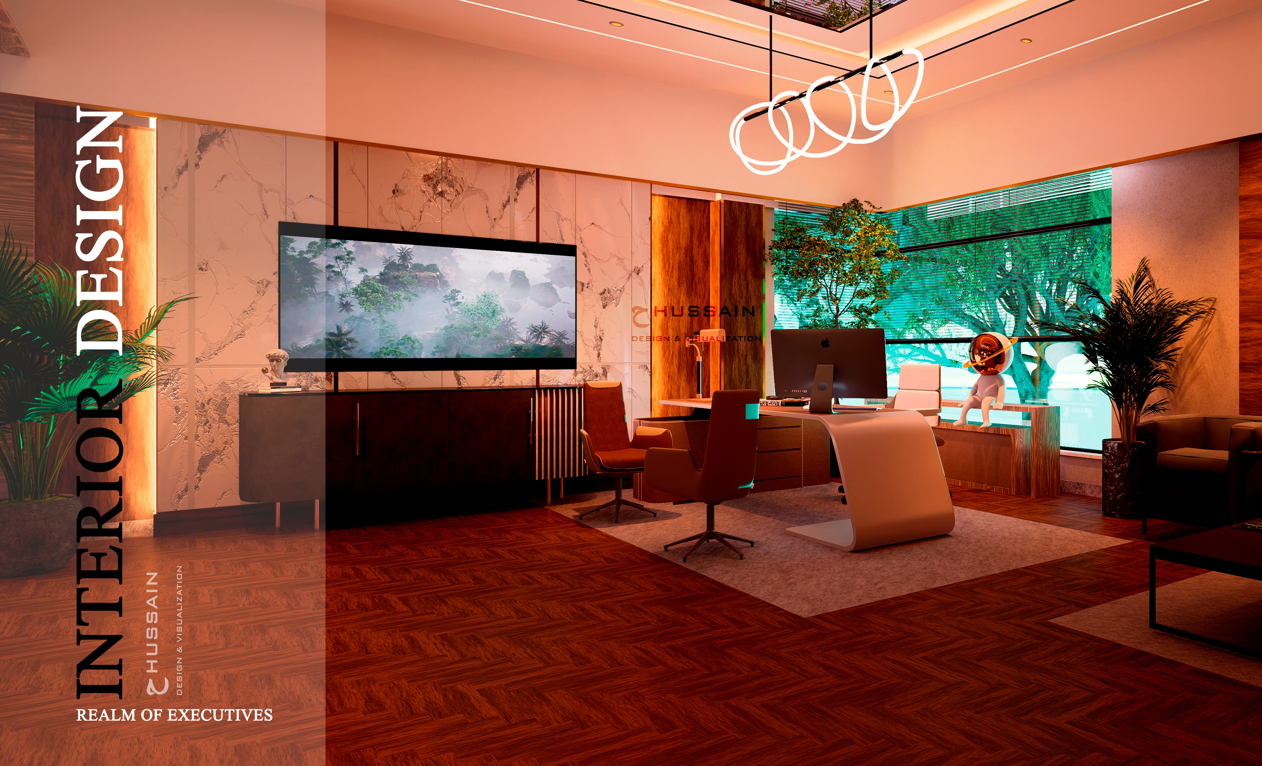 CEO EXECUTIVE OFFICE DESIGN & VISUALIZATION BY AR. HUSSAIN