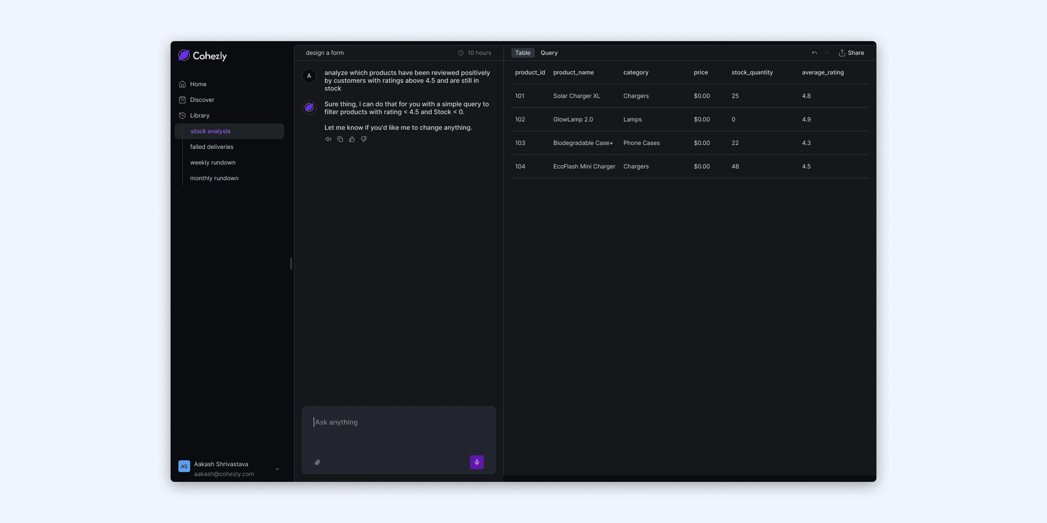 Query writer dark mode