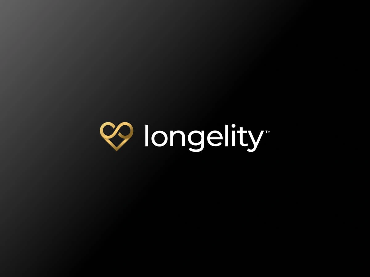 Longelity branding design featuring a modern logo with clean lines and a vibrant color palette, exemplifying a contemporary brand identity.