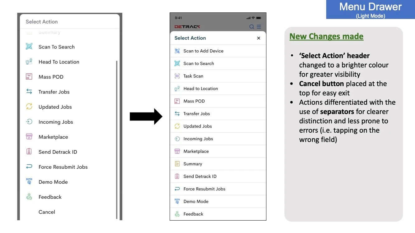 Menu Drawer - Light Mode