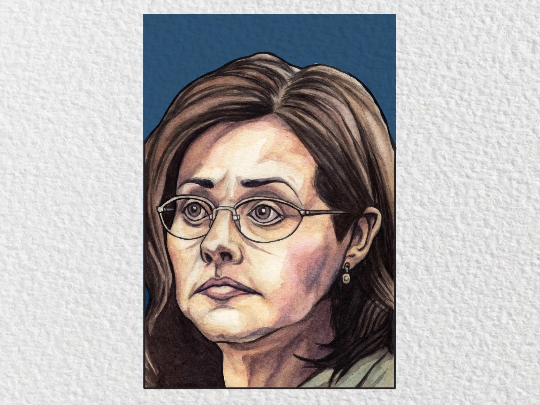 Sopranos Watercolor Portrait: Dr.Melfi