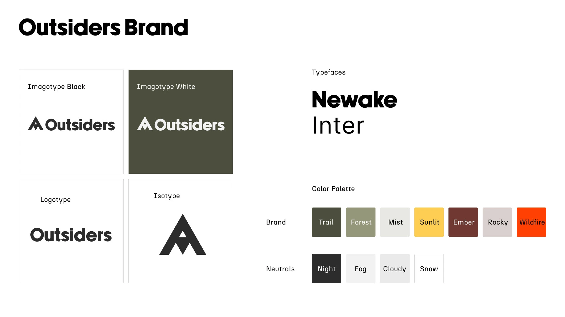 Outsiders branding concept