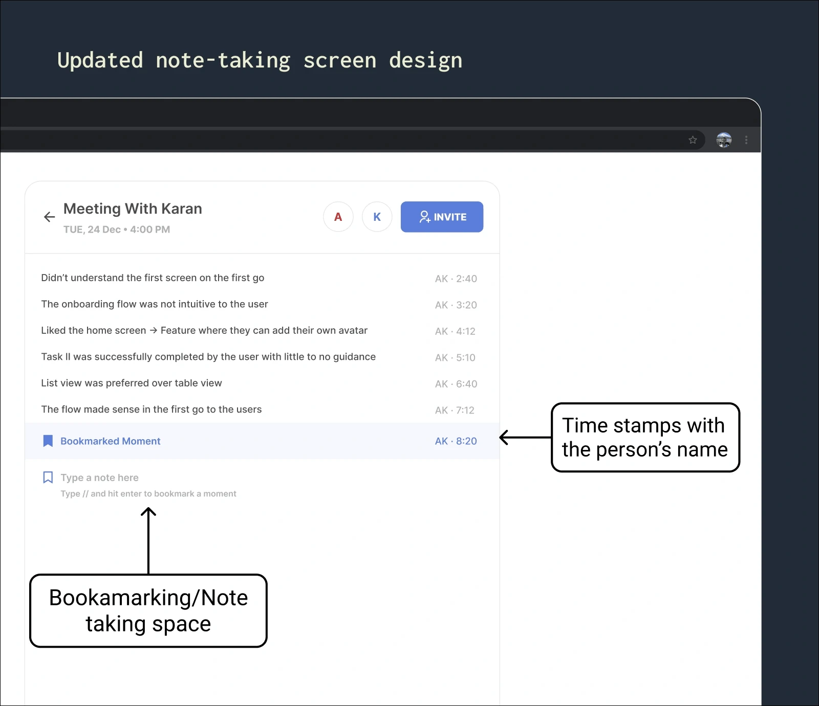 Doc-like notetaking view