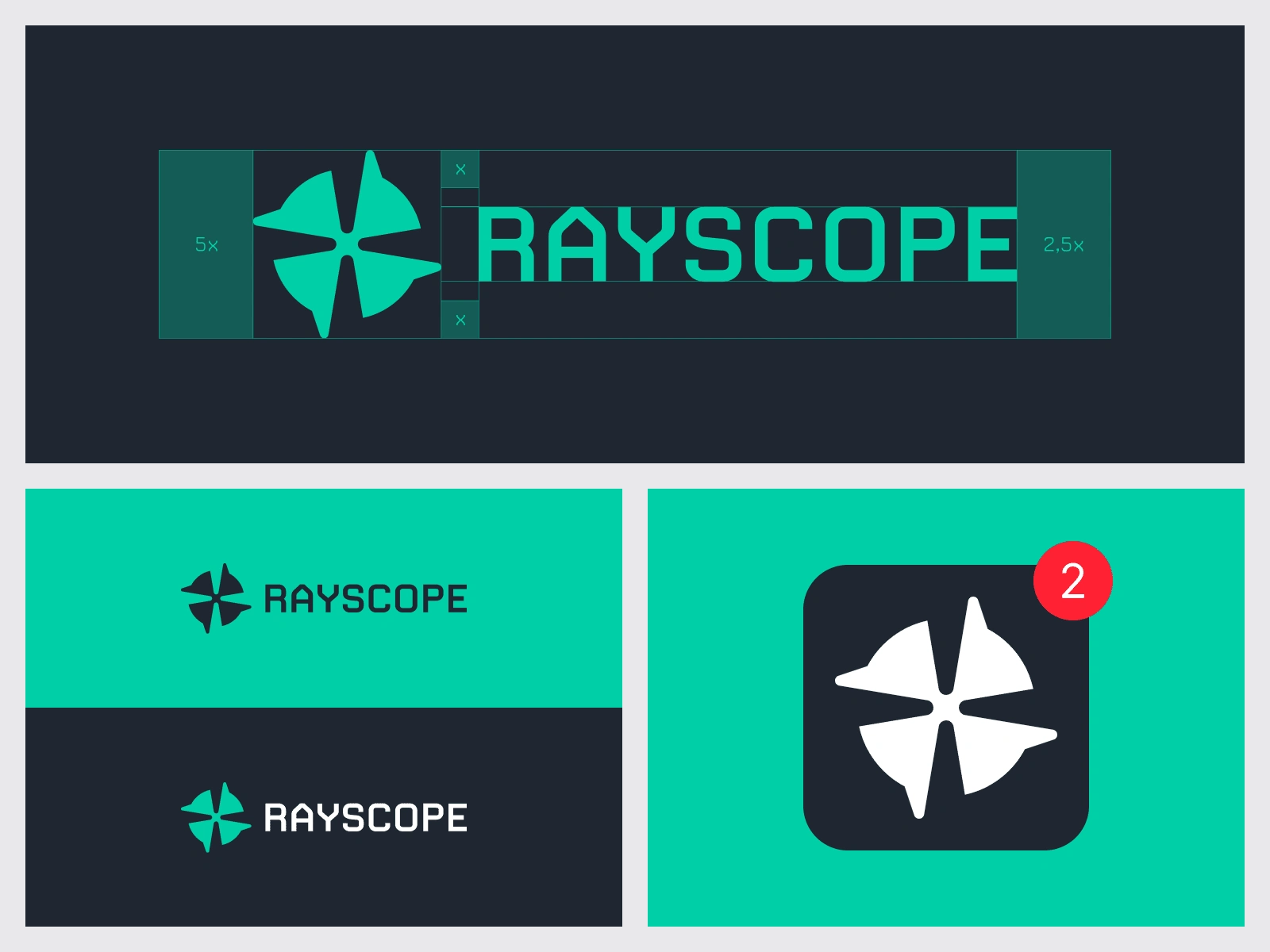 Rayscope logo construction.