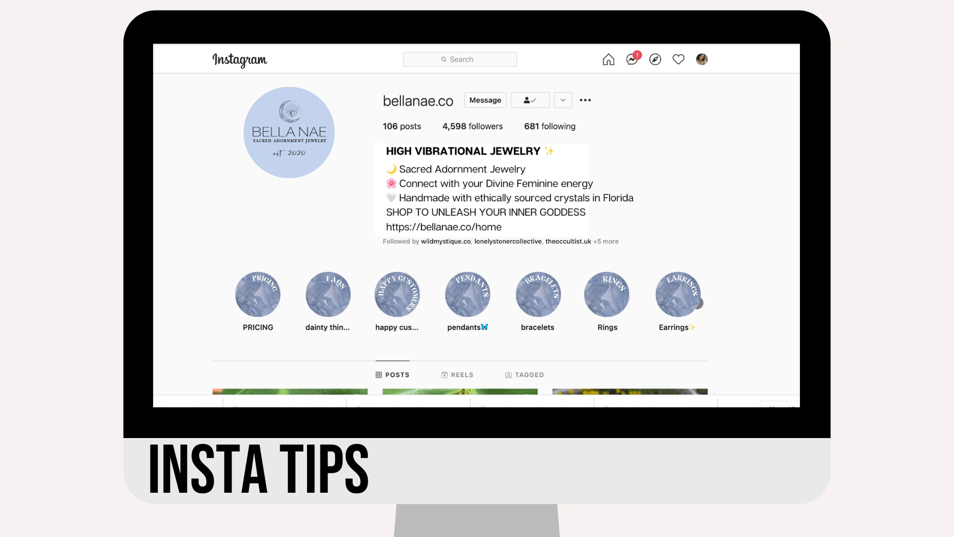 Instagram optimization: Bio, New Title, and Highlight covers