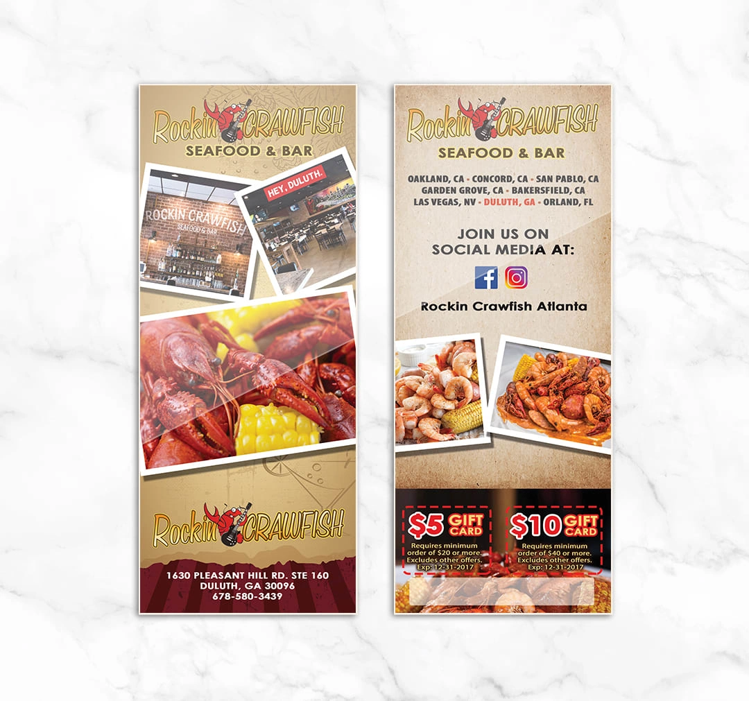 Rack Card Design for Local Cajun Restaurant