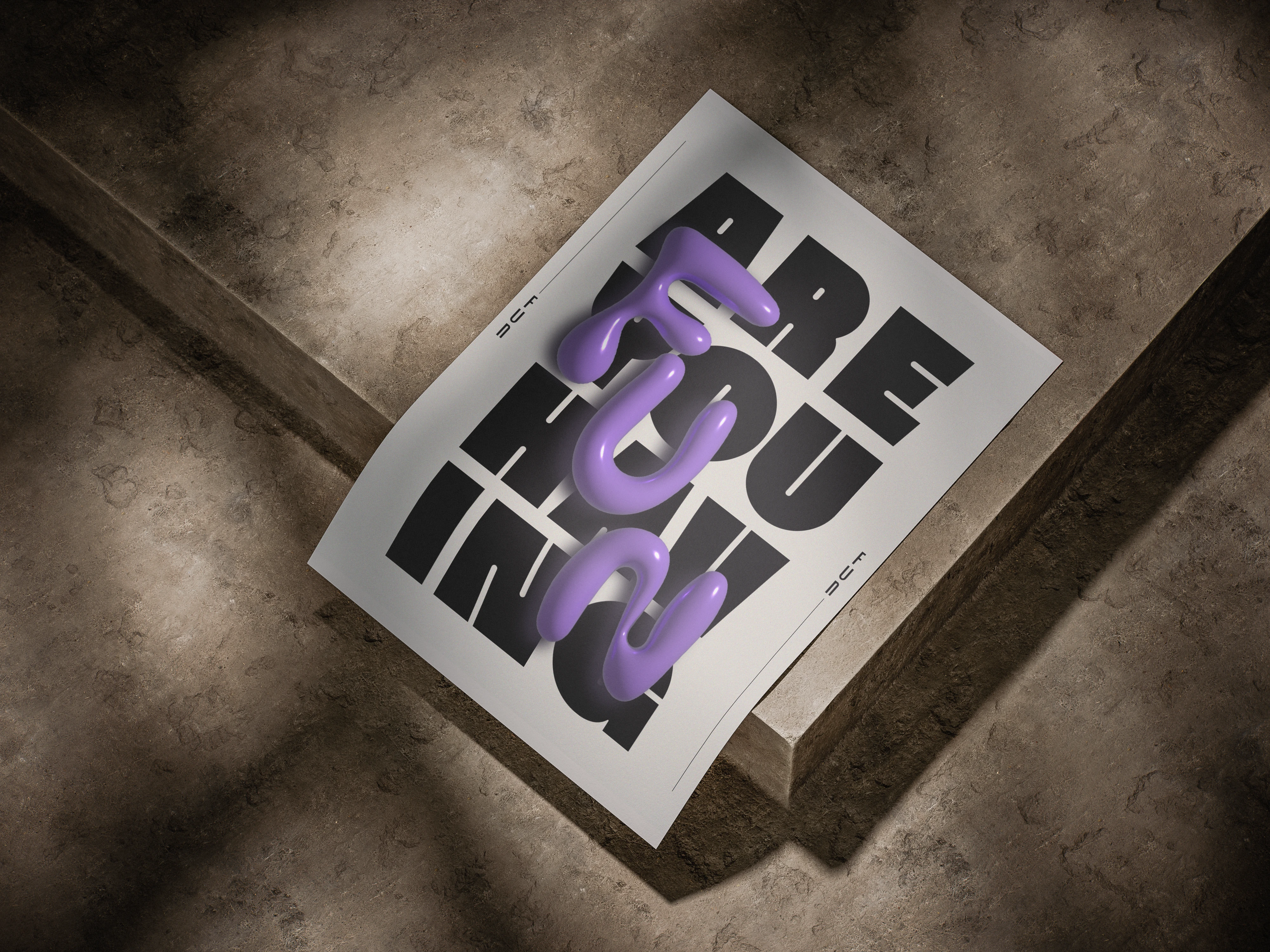 3D Type Poster