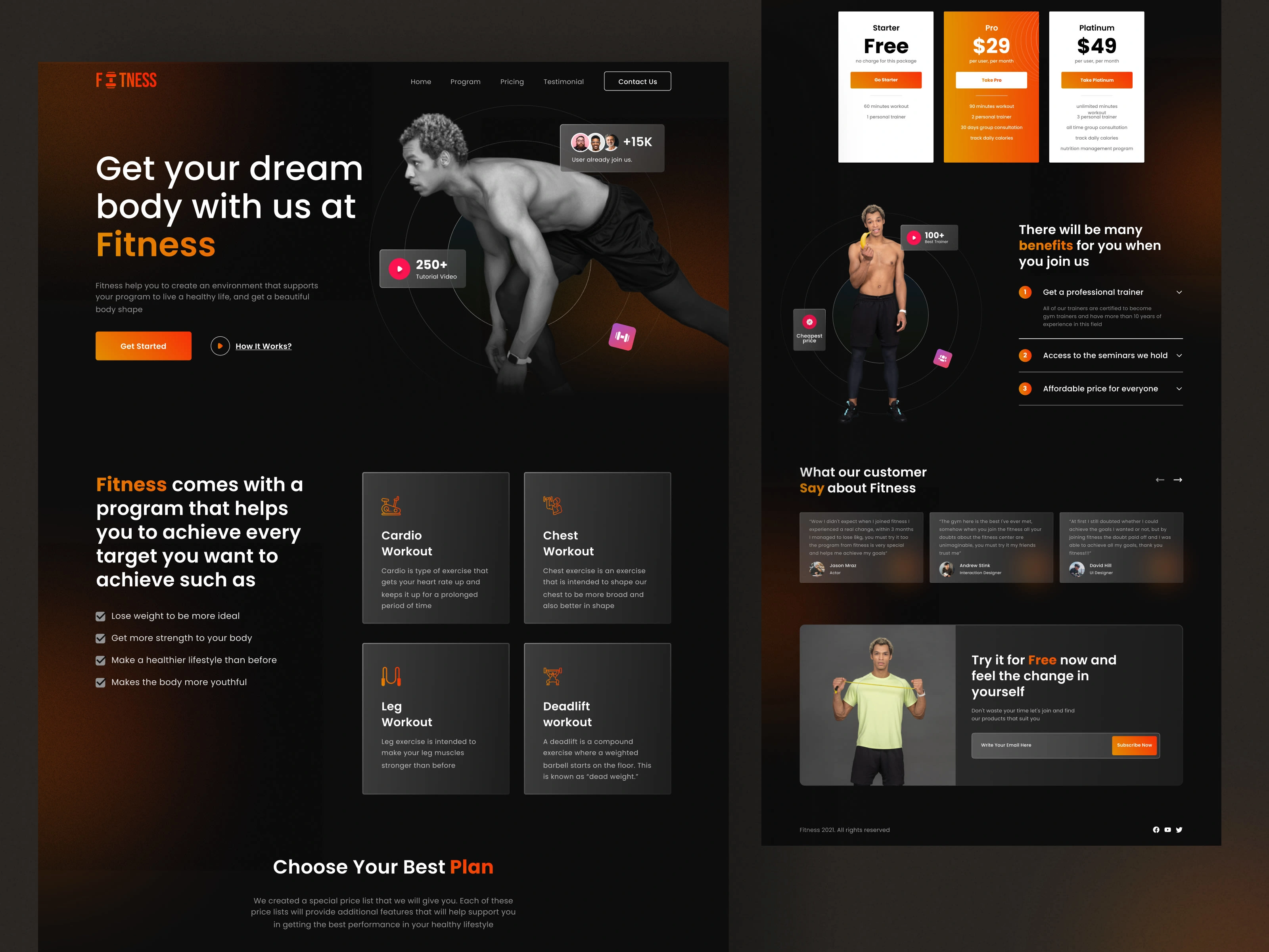 Fitness Landing Page