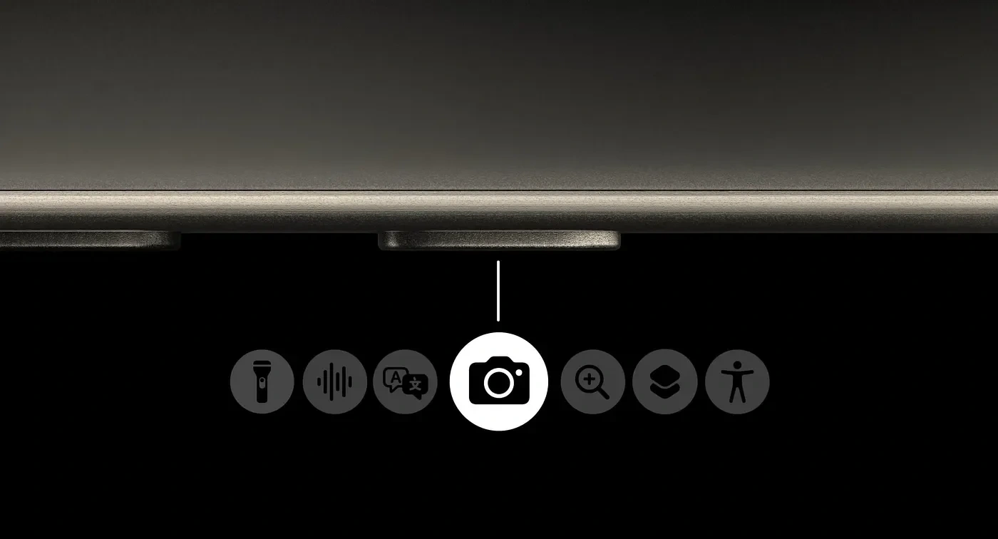 Promotional Image of iPhone 15 Pro’s Action Button from Apple’s official website.