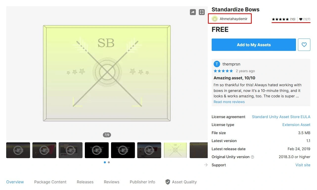 https://assetstore.unity.com/packages/tools/animation/standardize-bows-139068