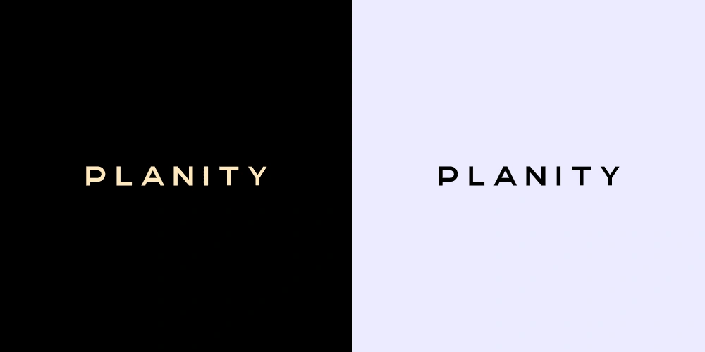 Planity - Wordmark Black & White