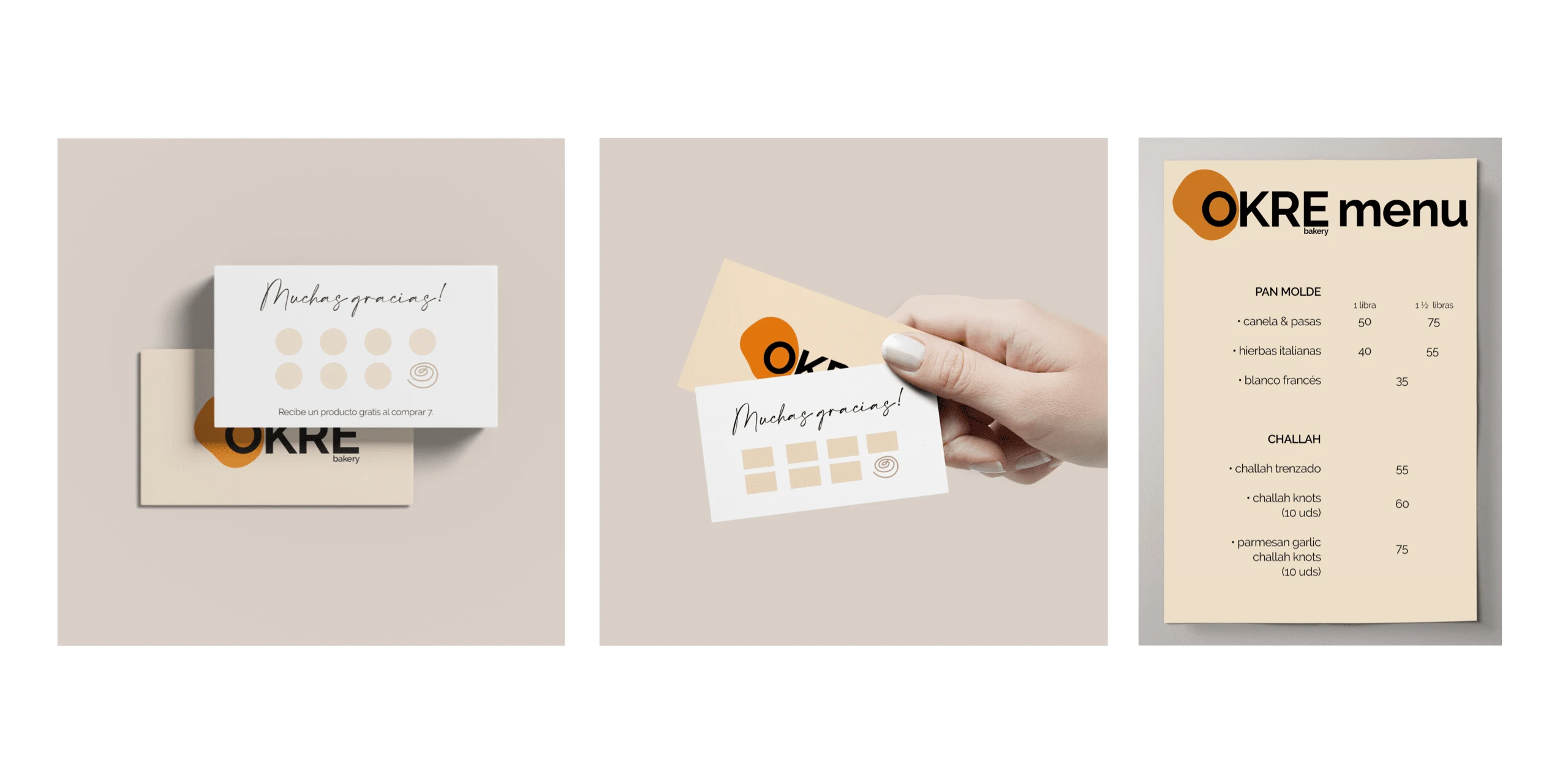 brand design for OKRE Bakery