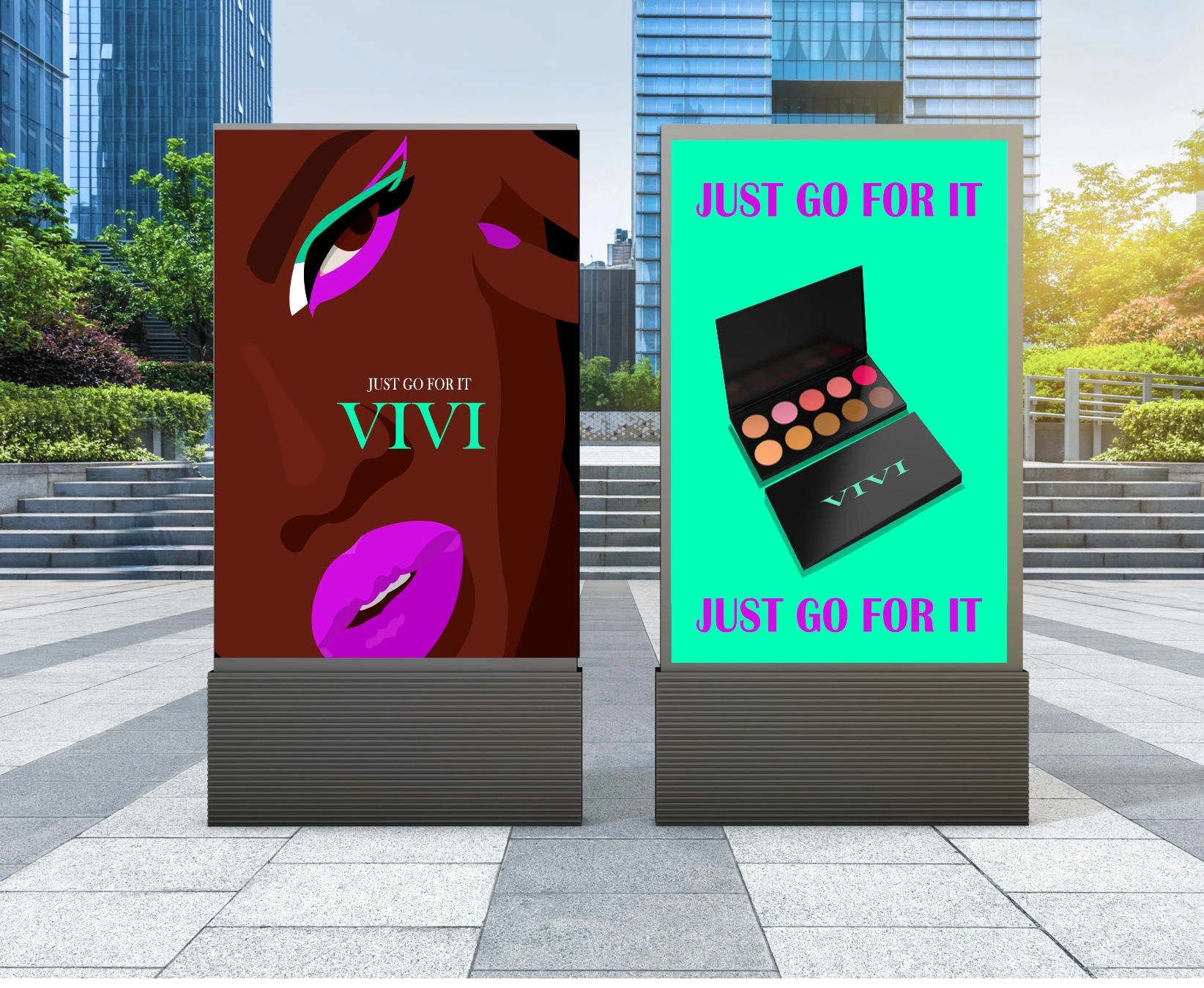 mockup billboard advertising VIVI brand