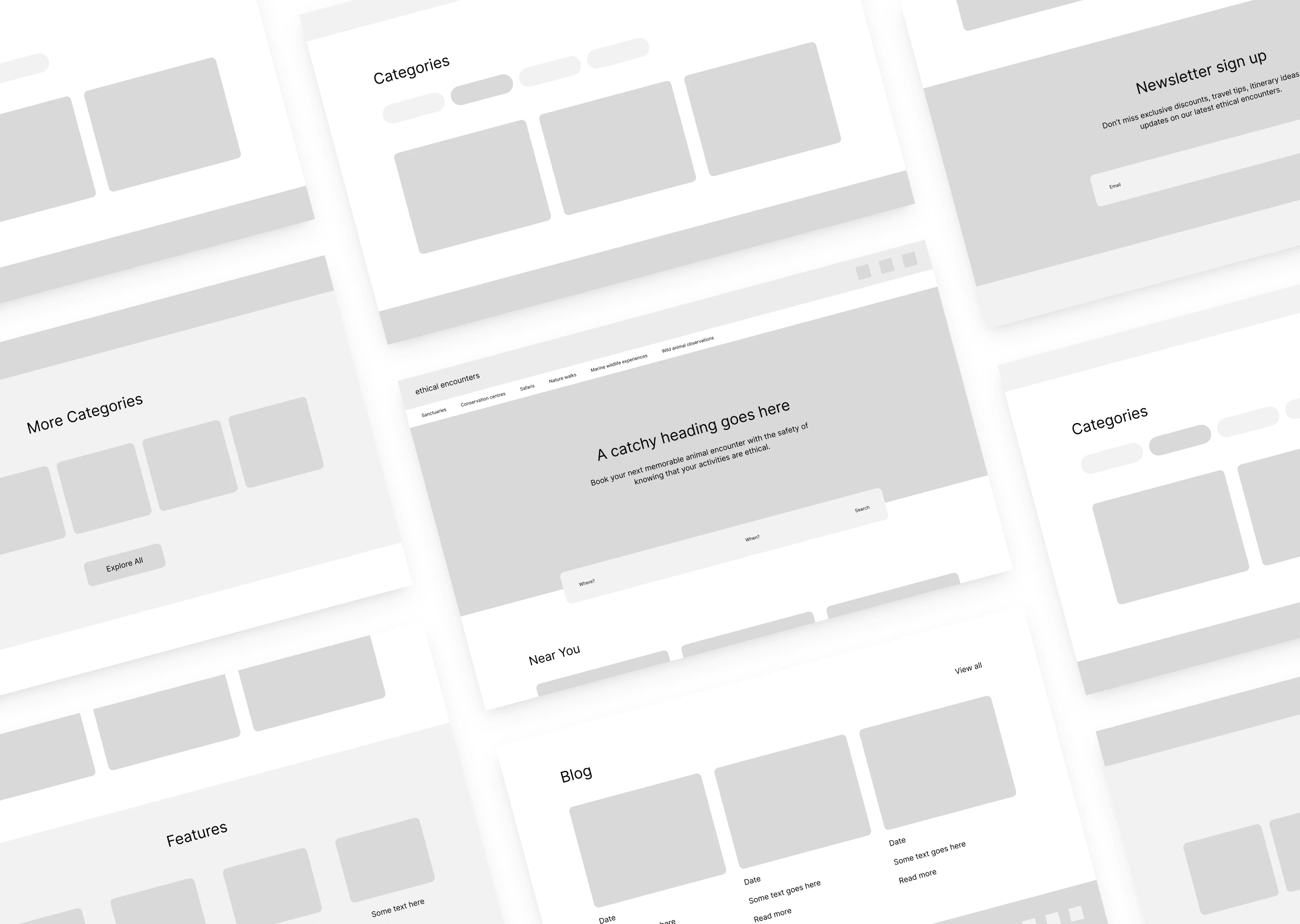 Ethical Encounters Wireframes