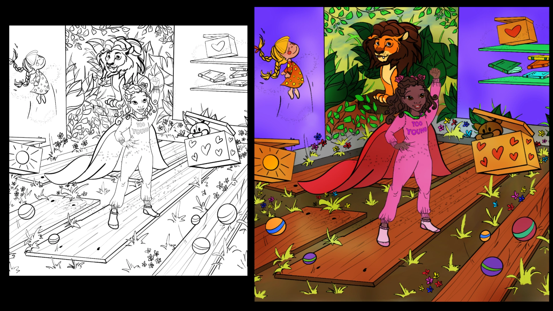 Left: Before coloring. | Right: After coloring. [Illustration: 02]