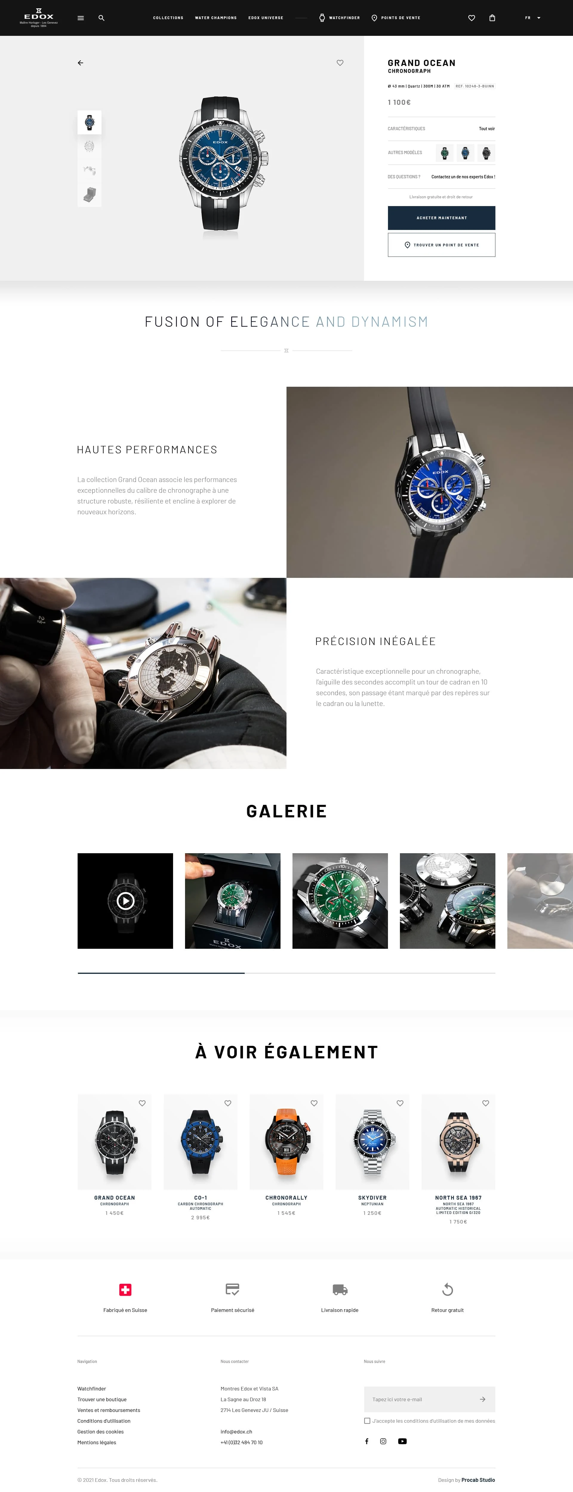 Edox - Product page (desktop)