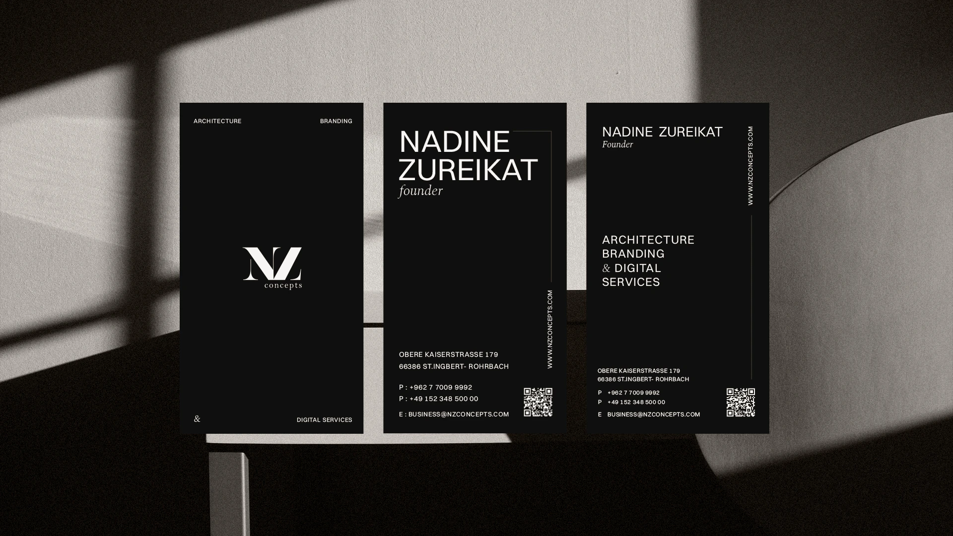 Vertical Business Cards design concept