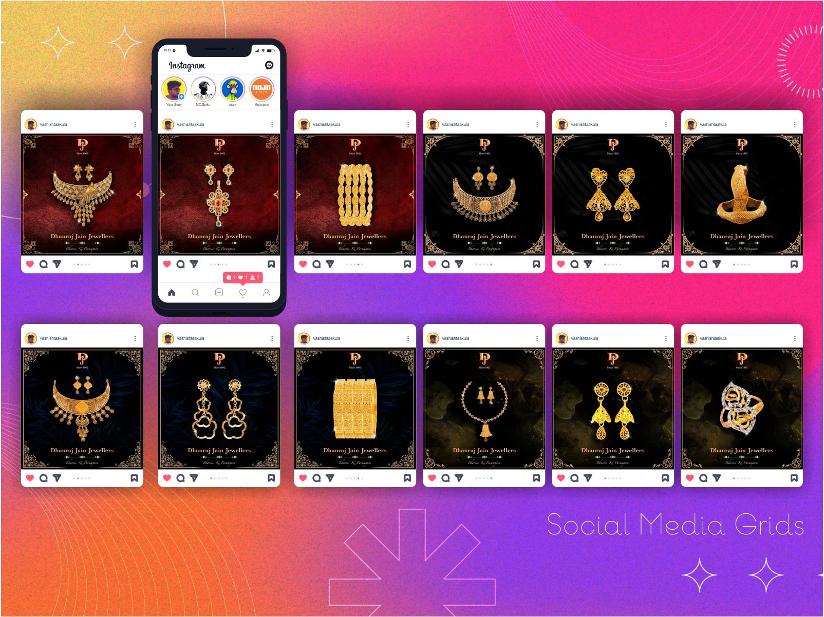 Jewellery Brand Instagram Social Media Kit 