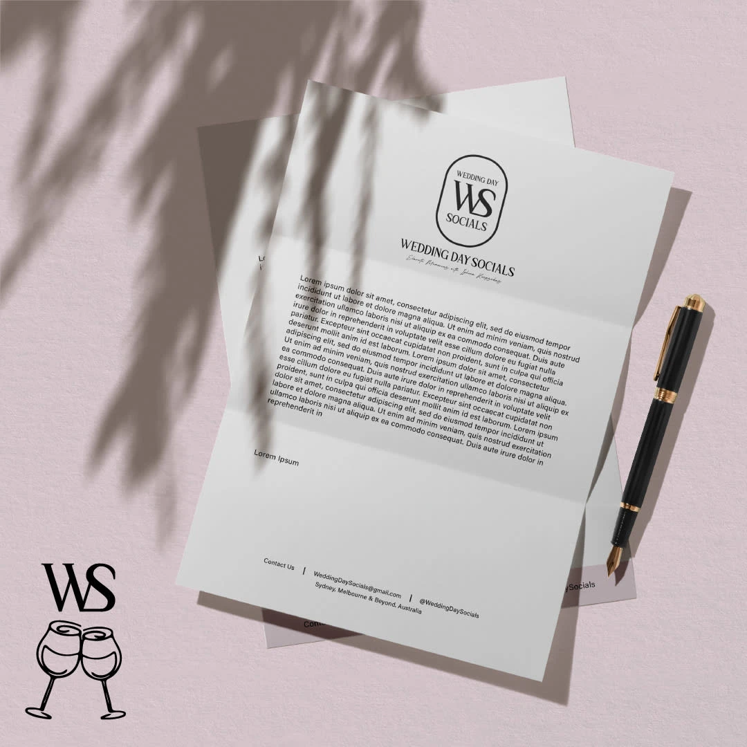 Stationery Design (letterhead) + custom brand illustrations