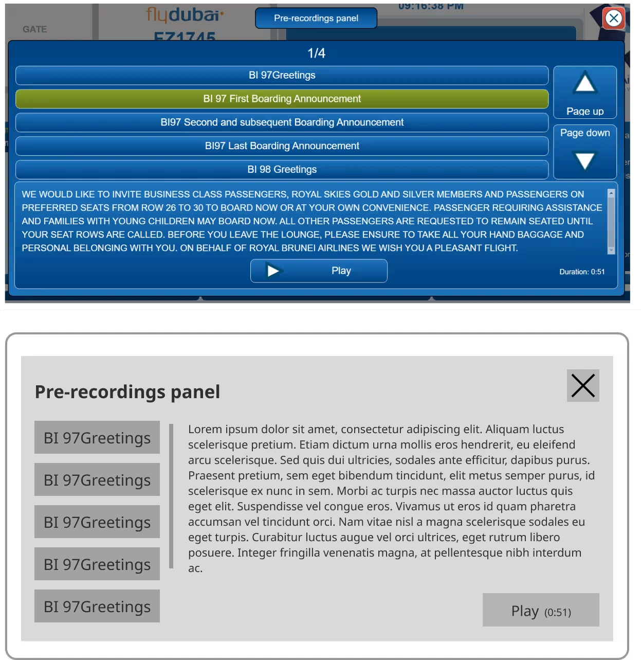 Examples of low-fidelity wireframes