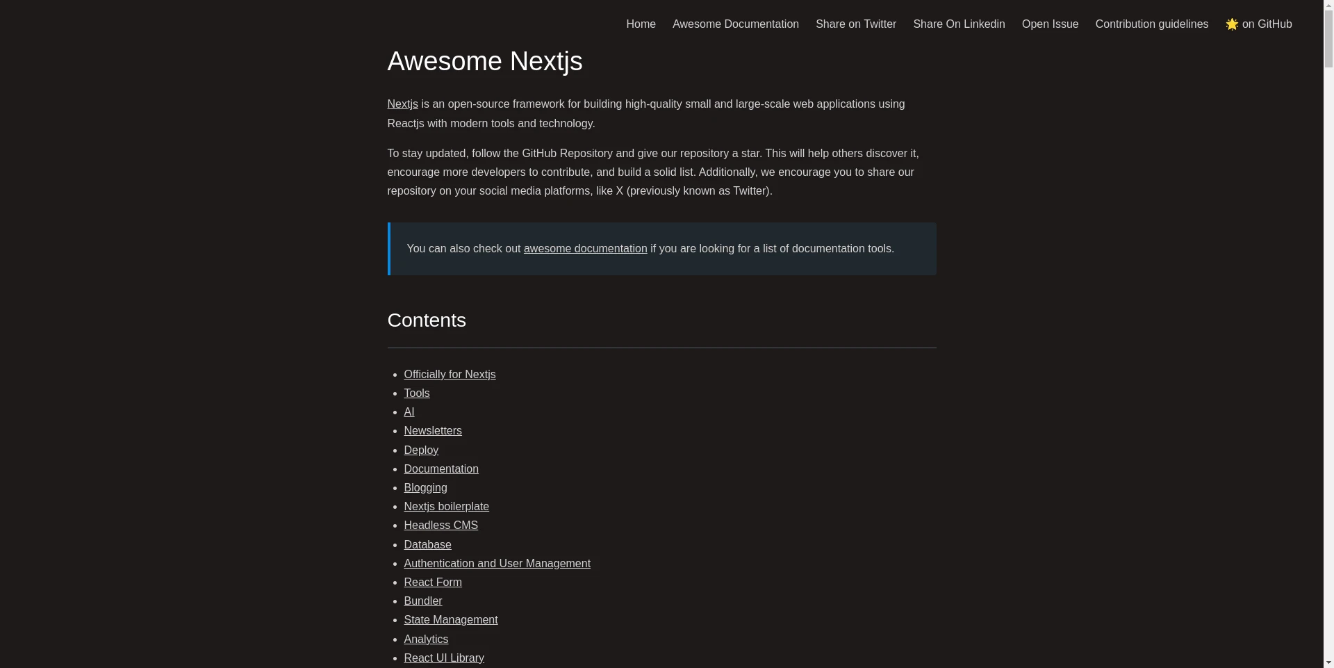 Awesome Next.js  Repository