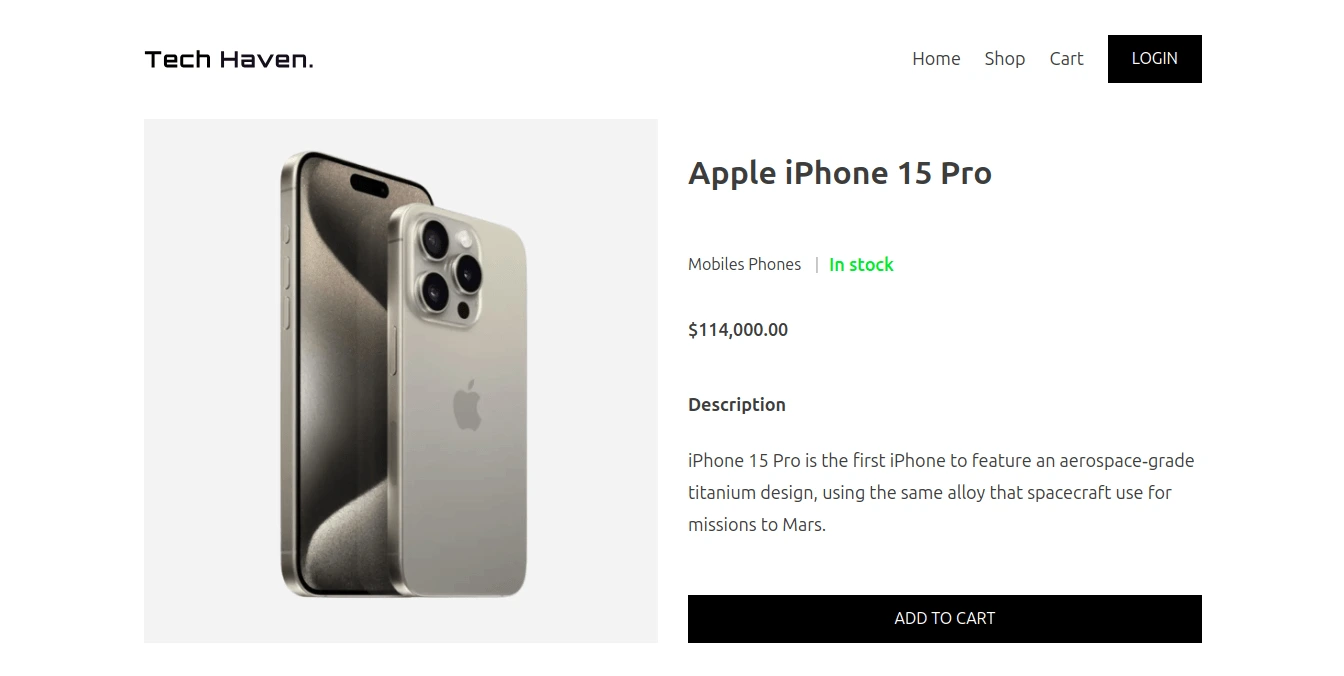 Product Details Page