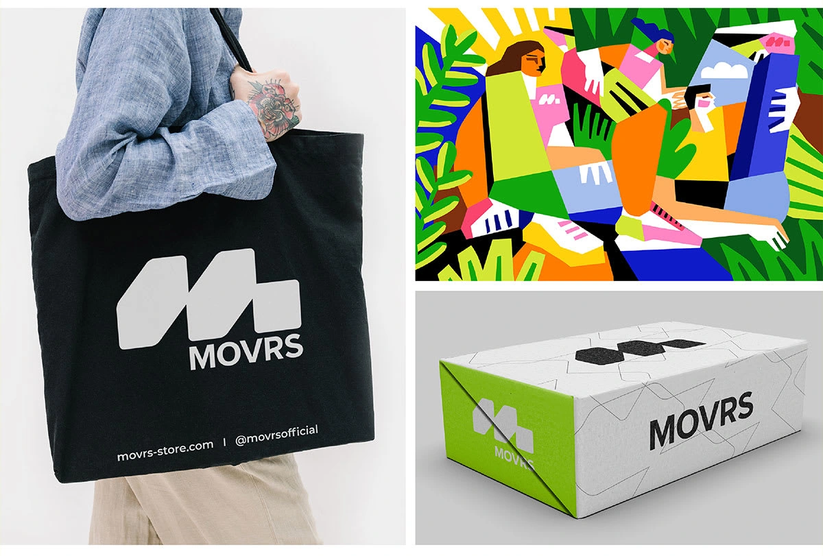 Tote bags, Shoe Box and Wall Design (Wall design by Artist) 