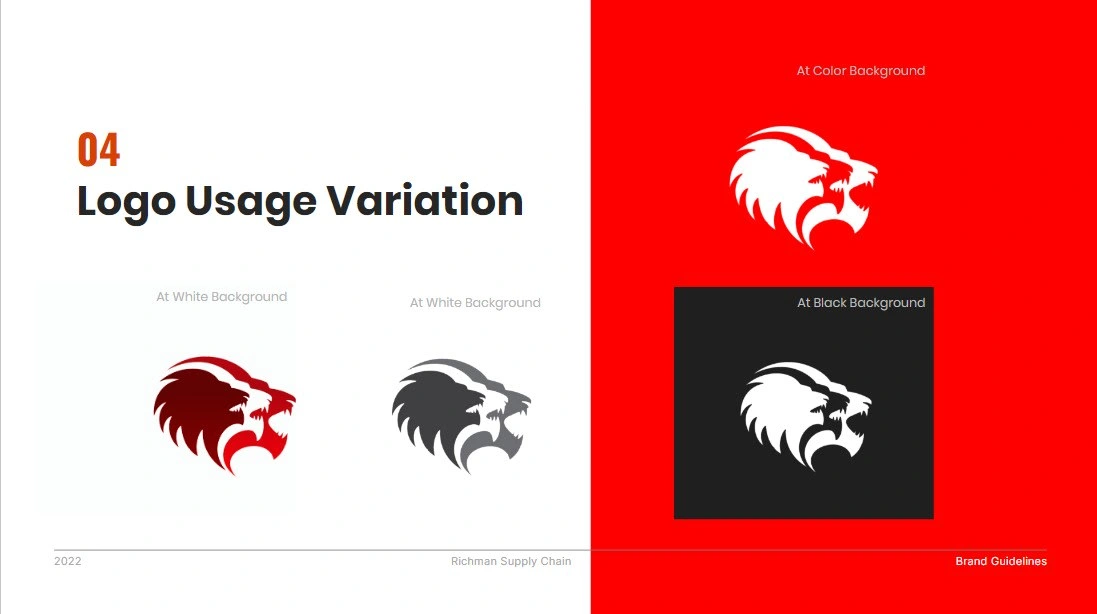 Richmansupplychain logo reworked and its usage guideline variation