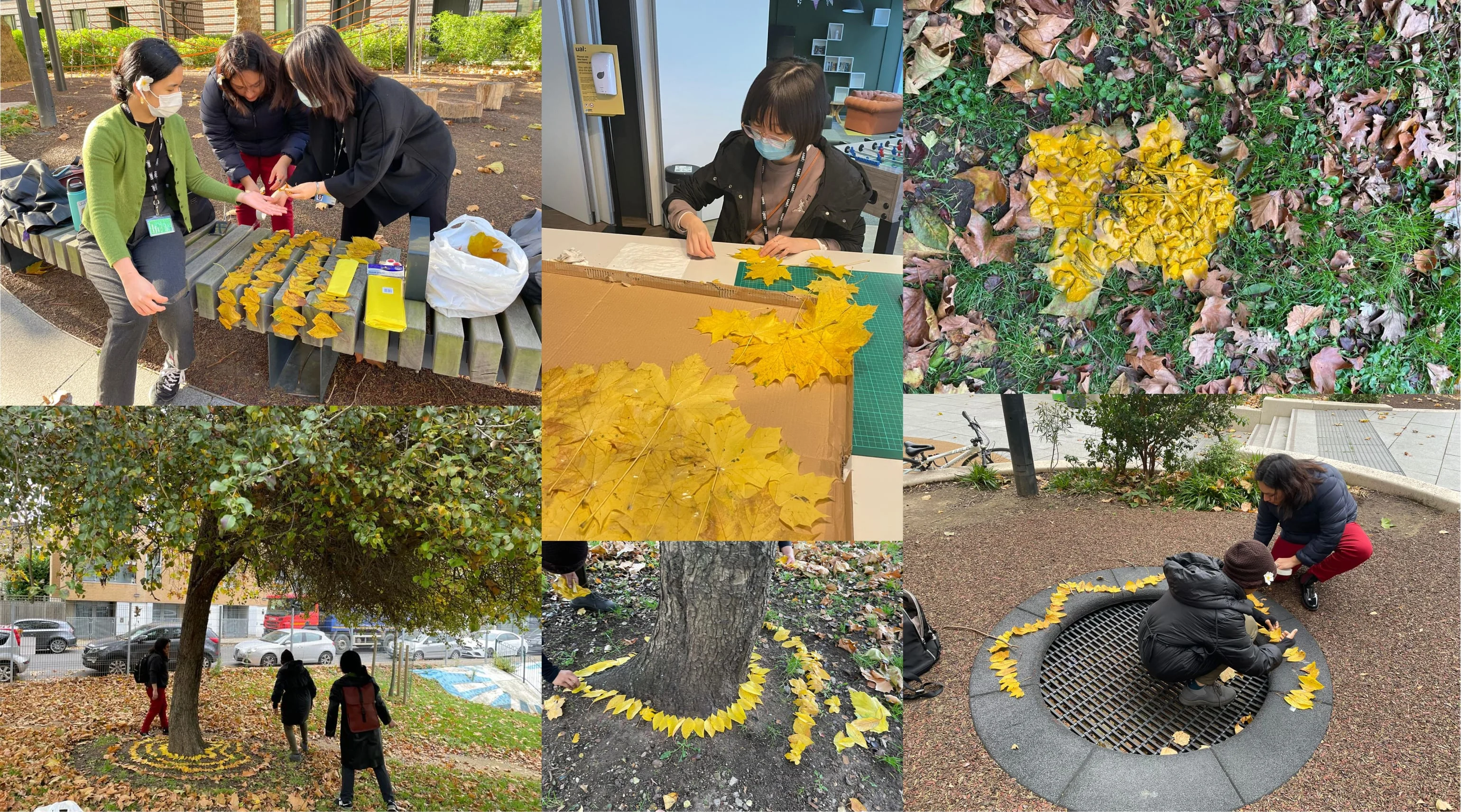 Using Yellow-occurring materials and painting yellow rocks.