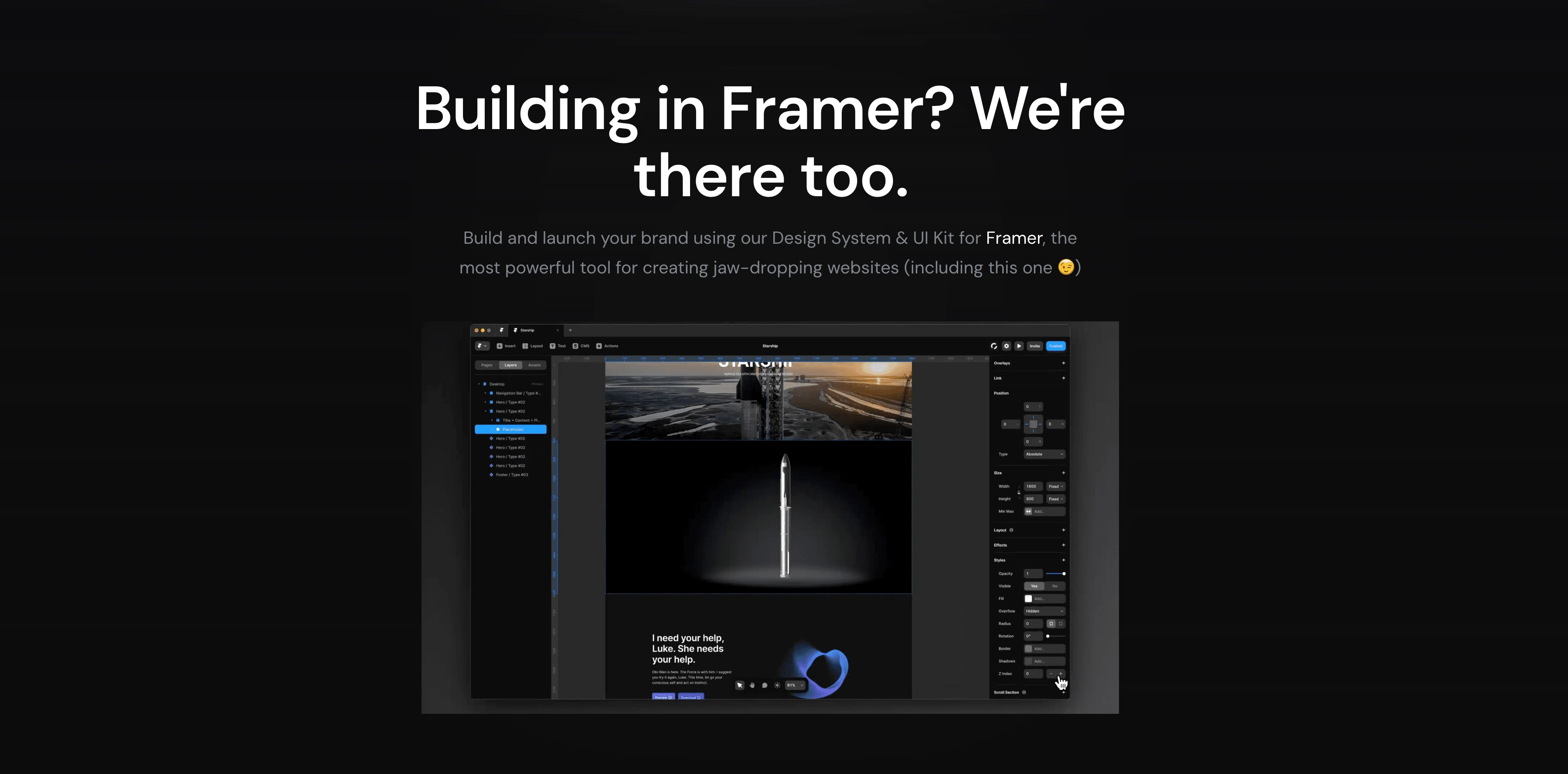 GIF preview of Framer product