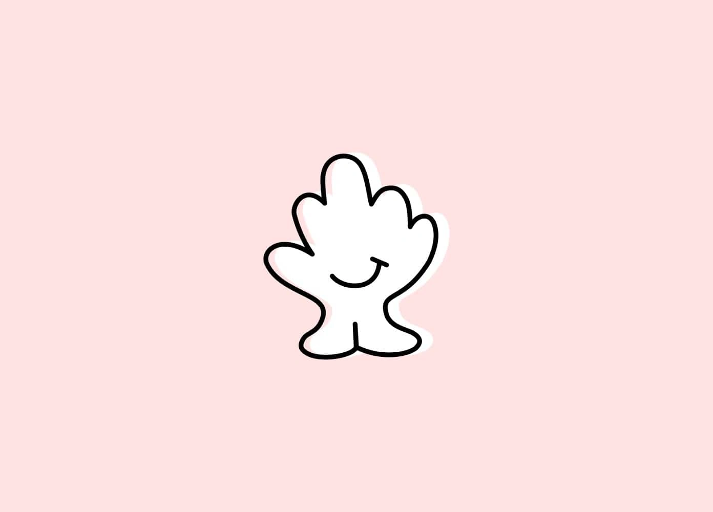 This is a playful logo incorporates a palm with feet, and a smile symbolizing the joy of learning