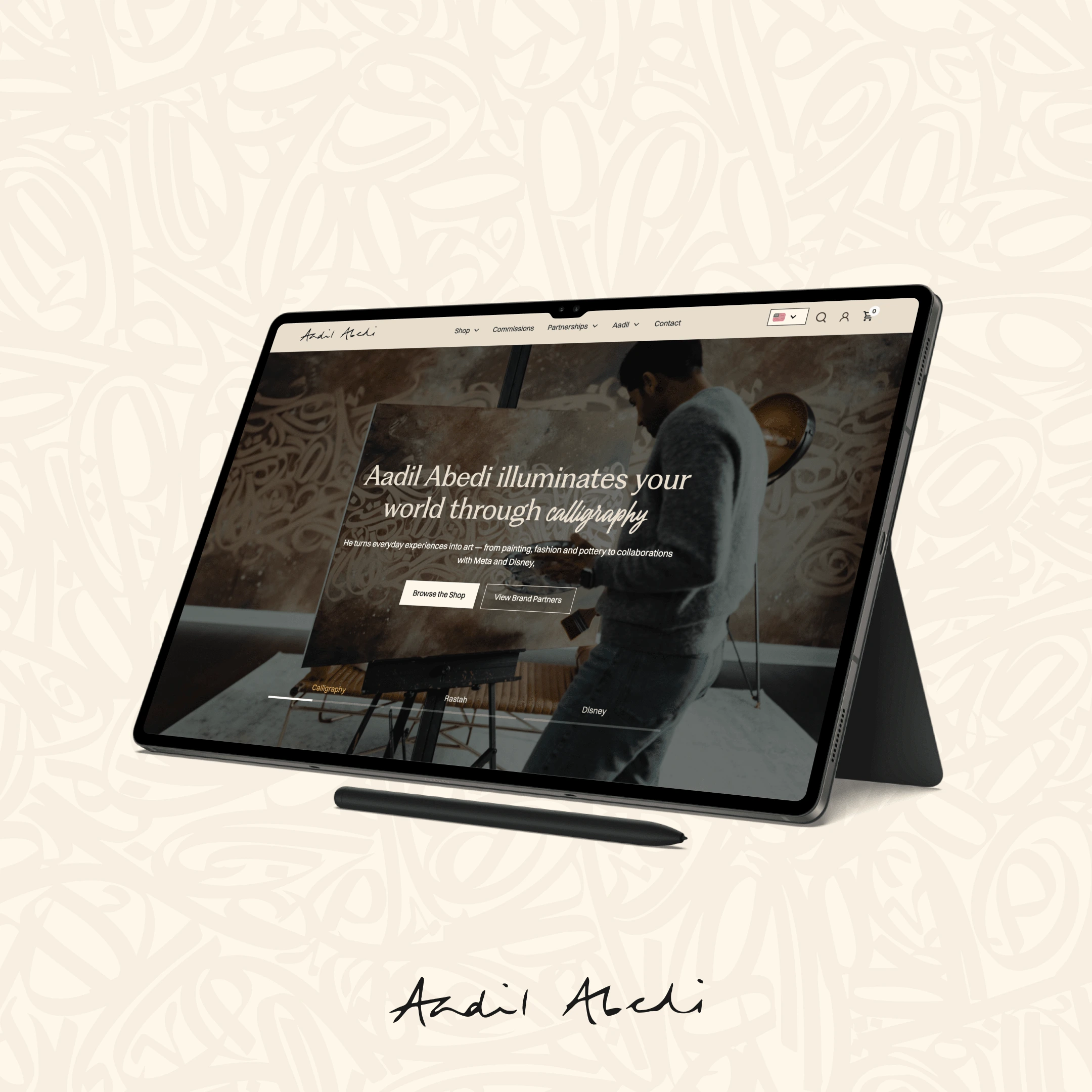 Snippet of Aadil Abedi's Landing Page