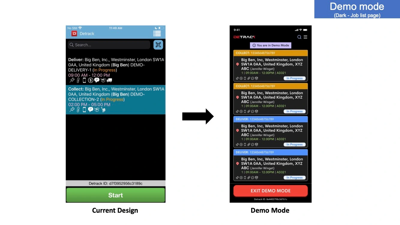 Demo Mode - Dark Mode