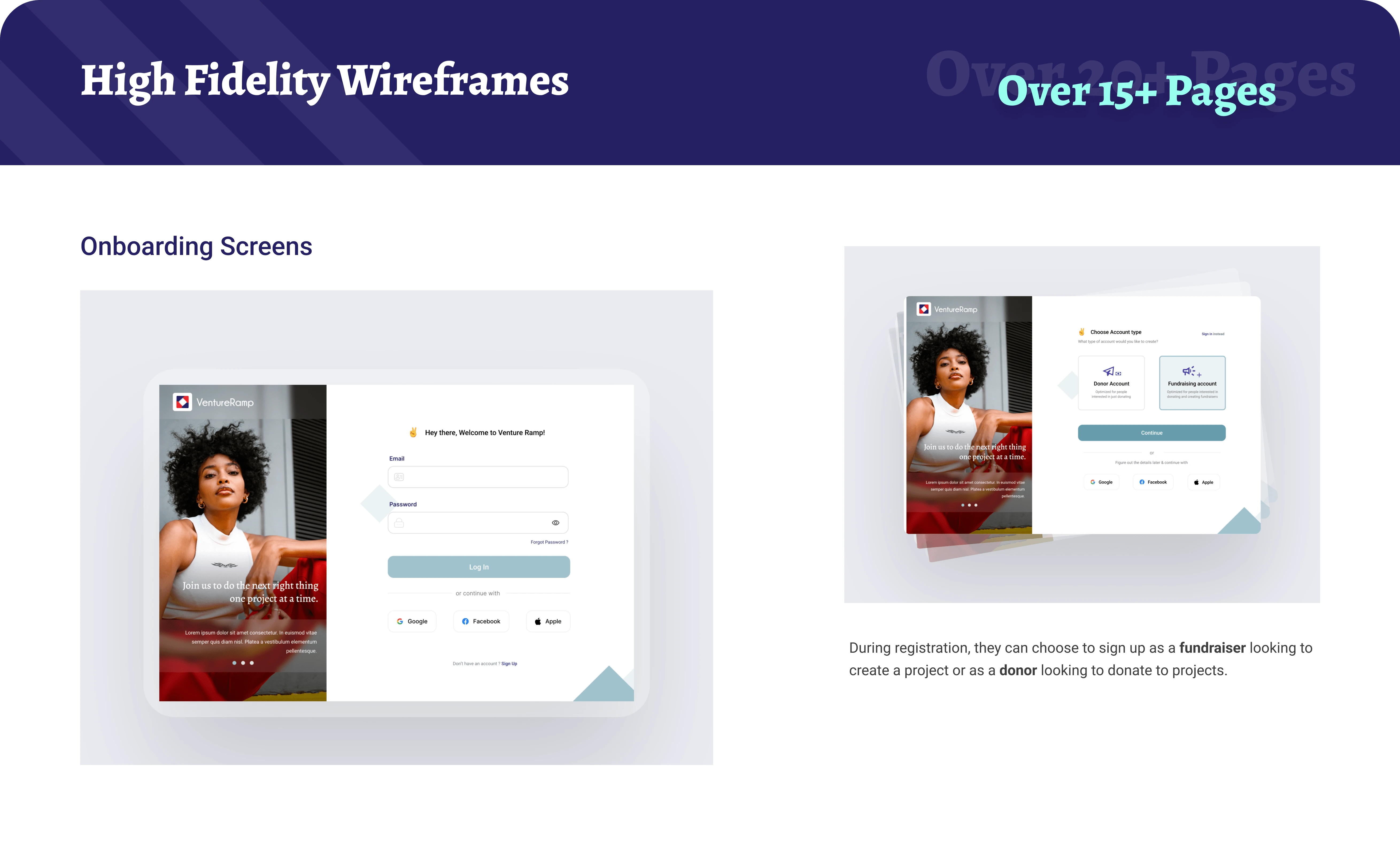 Onboarding screens