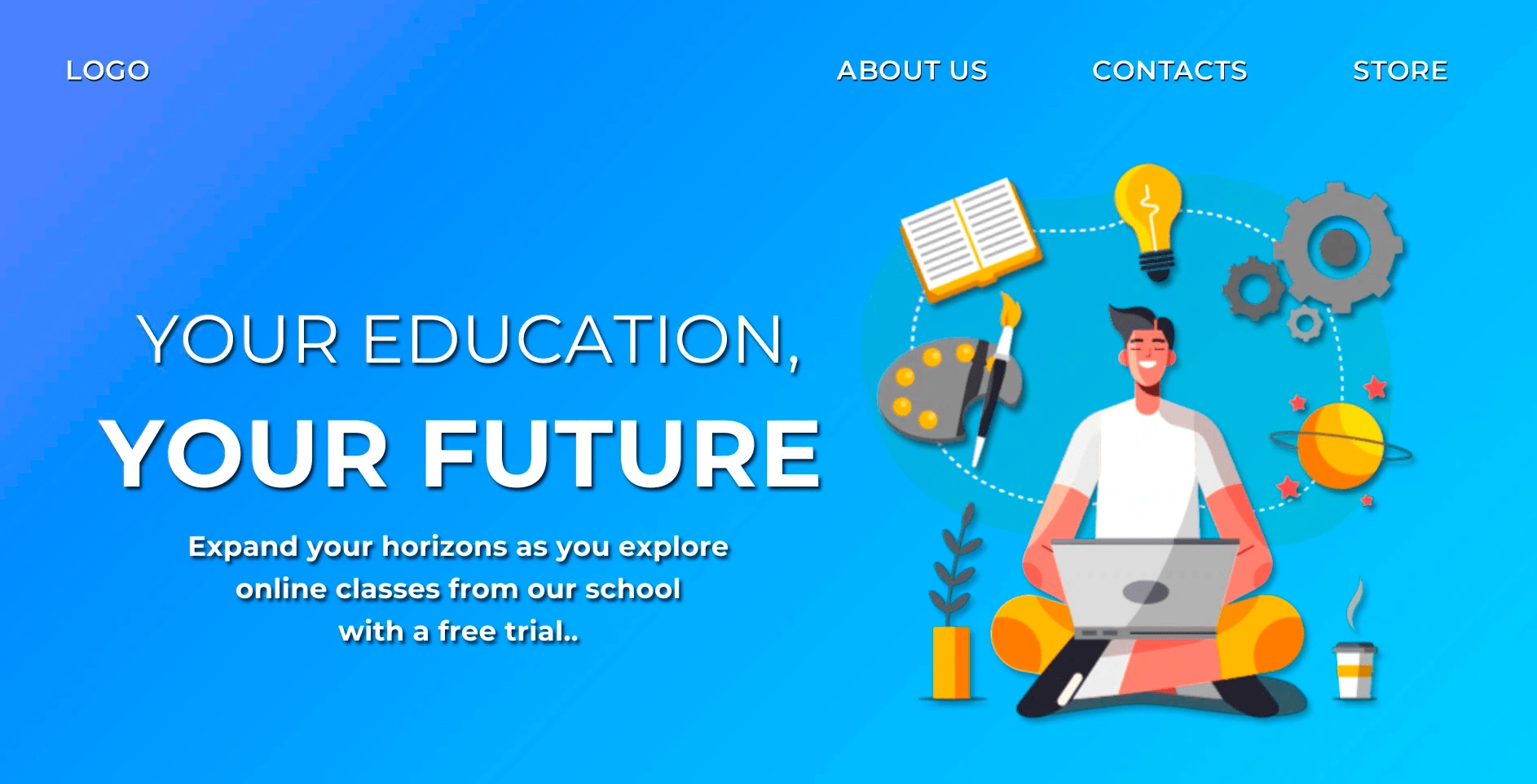 Educational Courses Website Project ( After Effects + Illustrator )