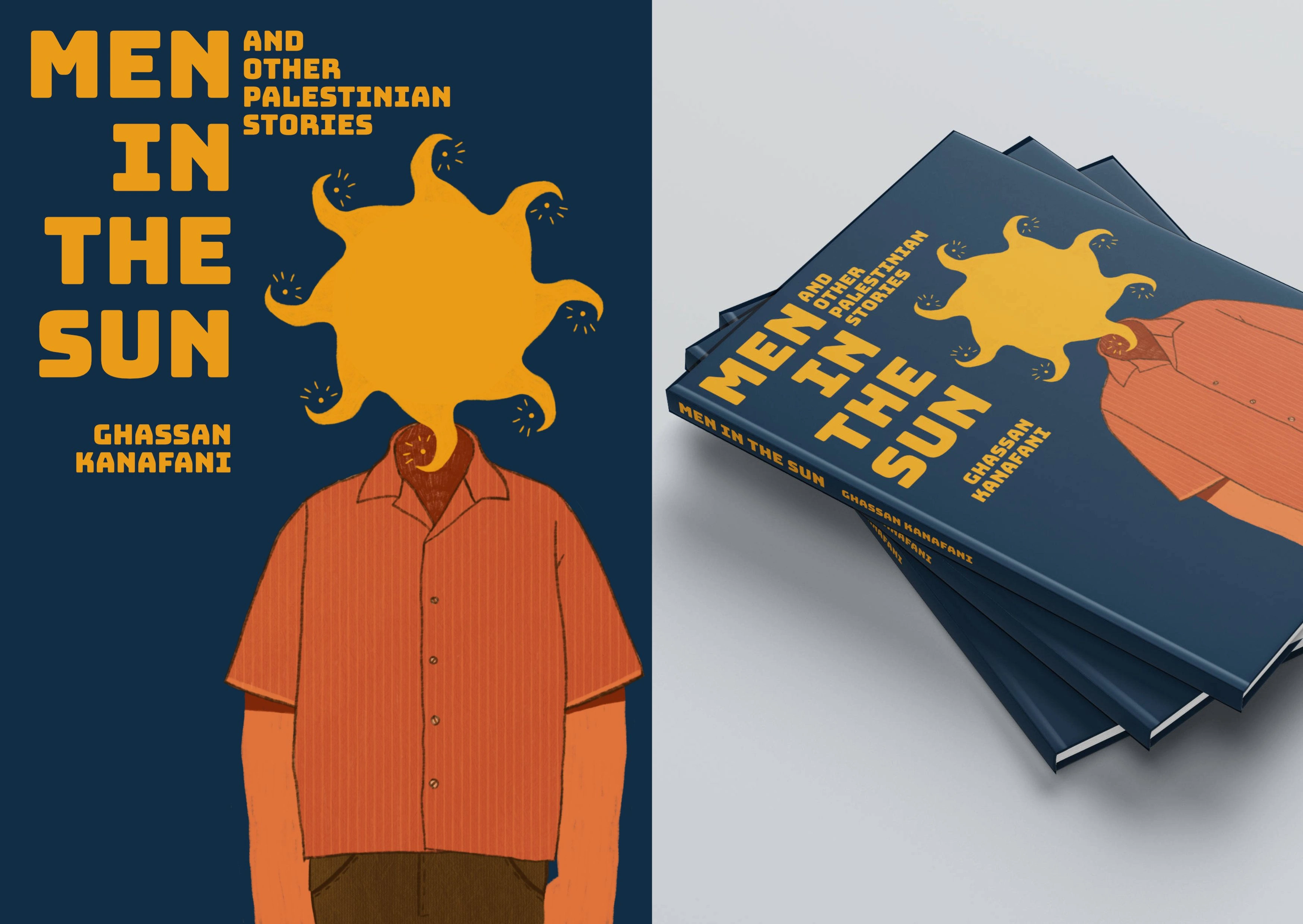 "Men in the Sun and Other Palestinian Stories" by Ghassan Kanafani cover + mockup