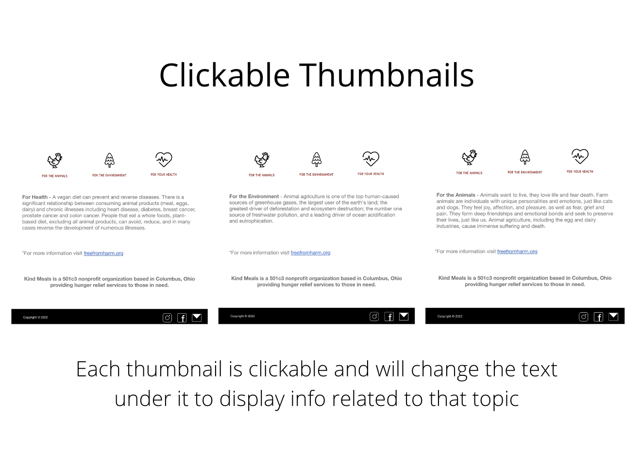 Clickable thumbnails for the about page