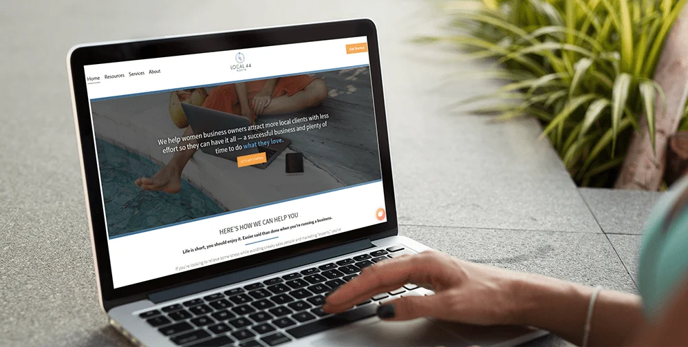Local 44 North website homepage mockup