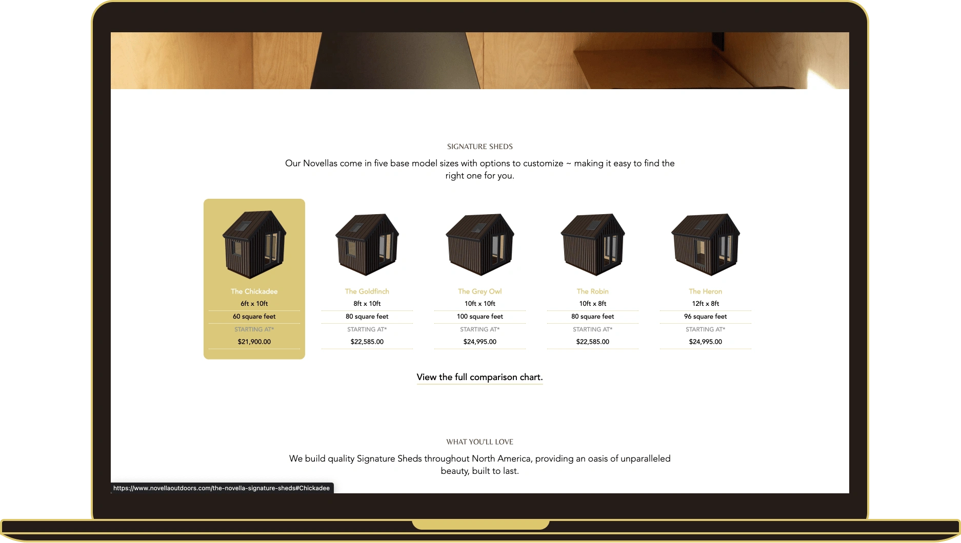 Signature Sheds has five different models, each configurable to customer's preference