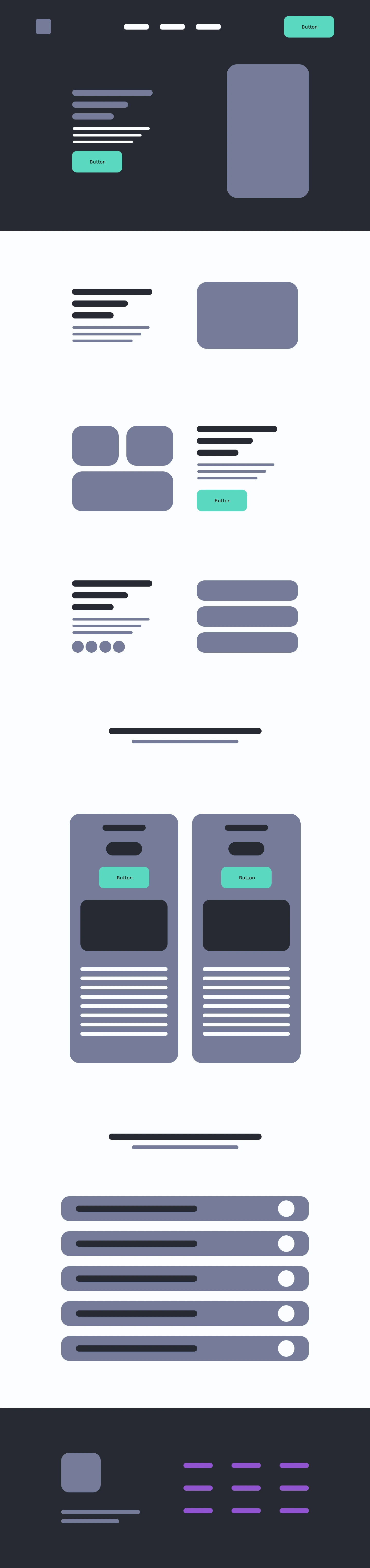 Low Fidelity Wireframe of Website