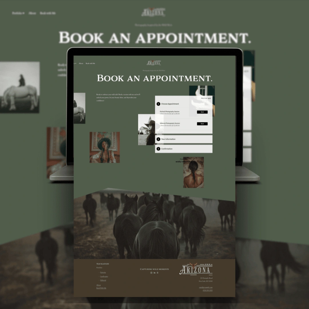 Booking page