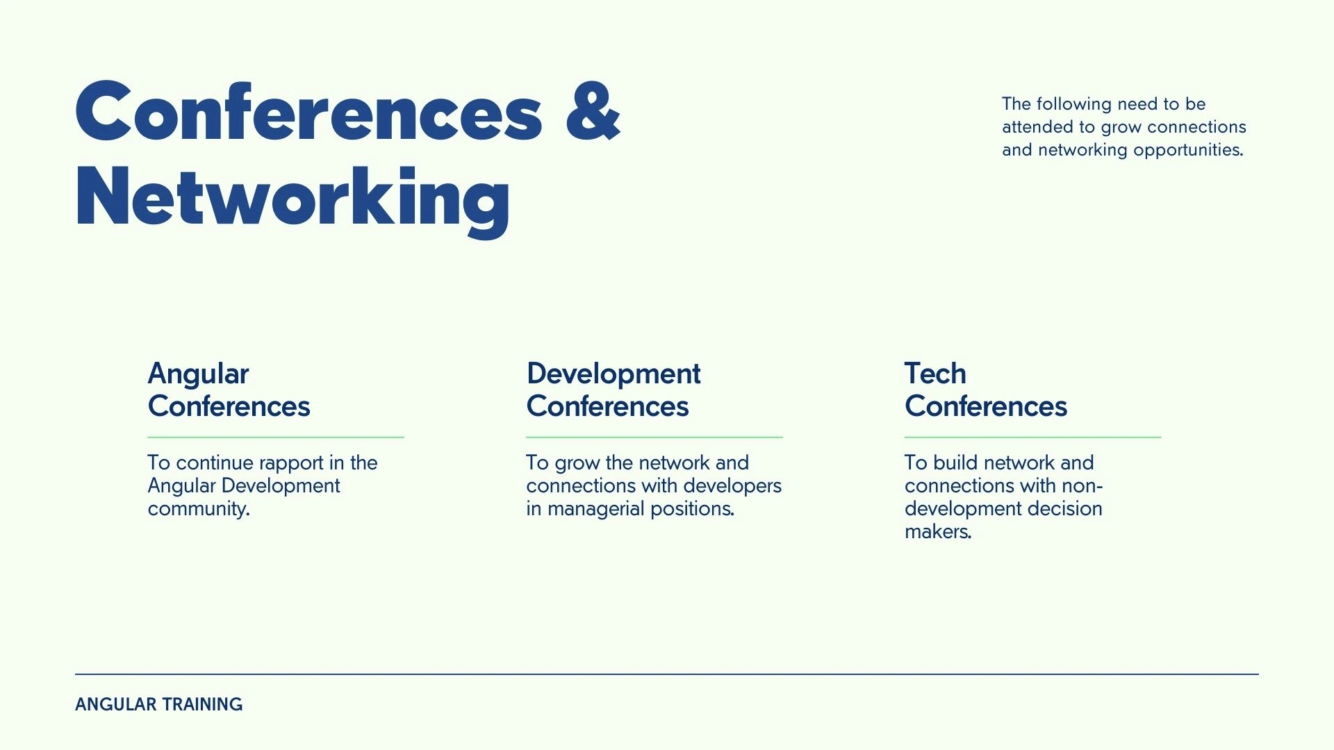 Conferences & Networking Strategy