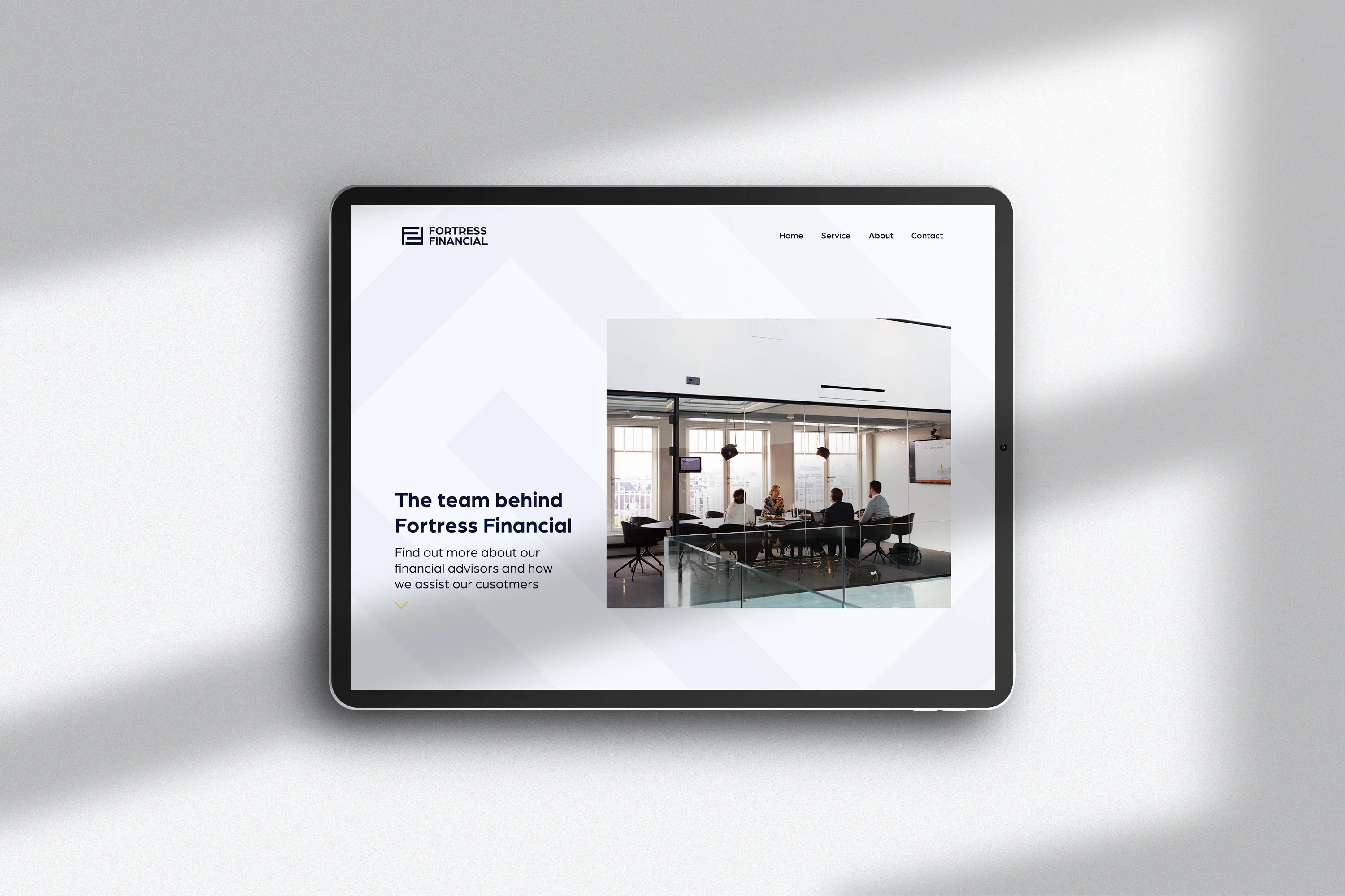 Fortress Financial iPad Website Design