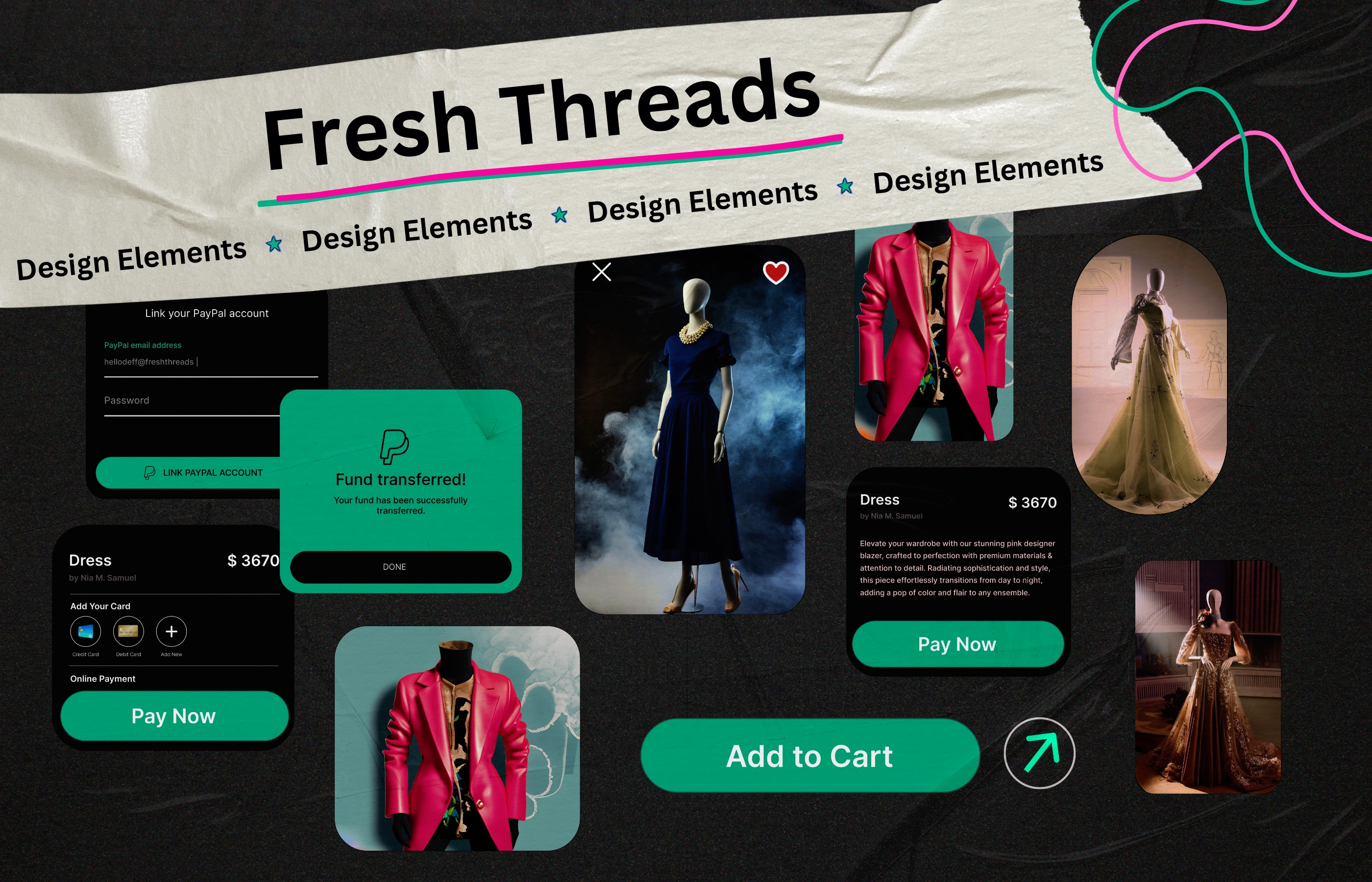 Visual highlights of Fresh Threads: Showcasing key design elements and interactive features.